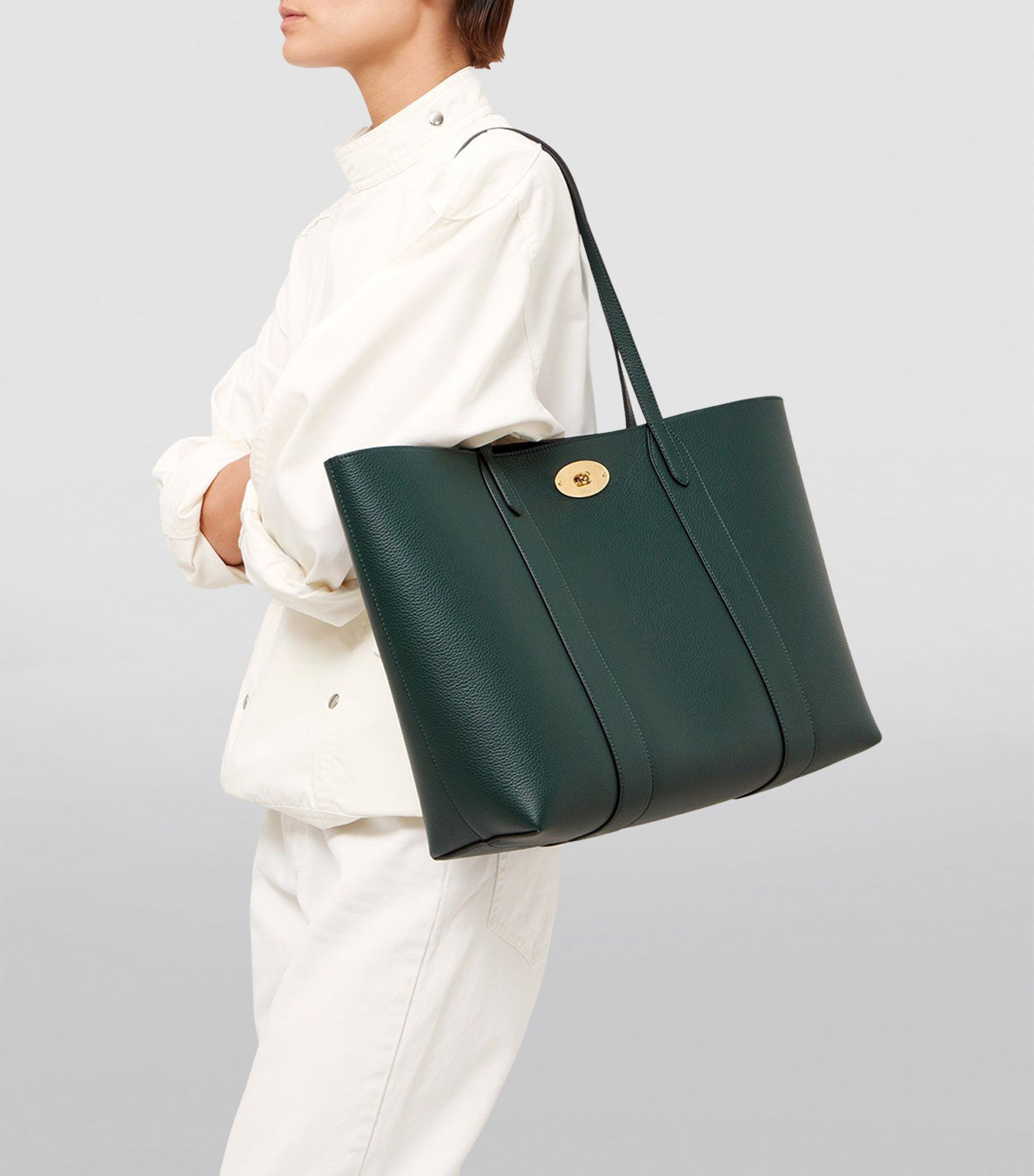 Leather Bayswater Tote Bag MULBERRY GREEN Image 2