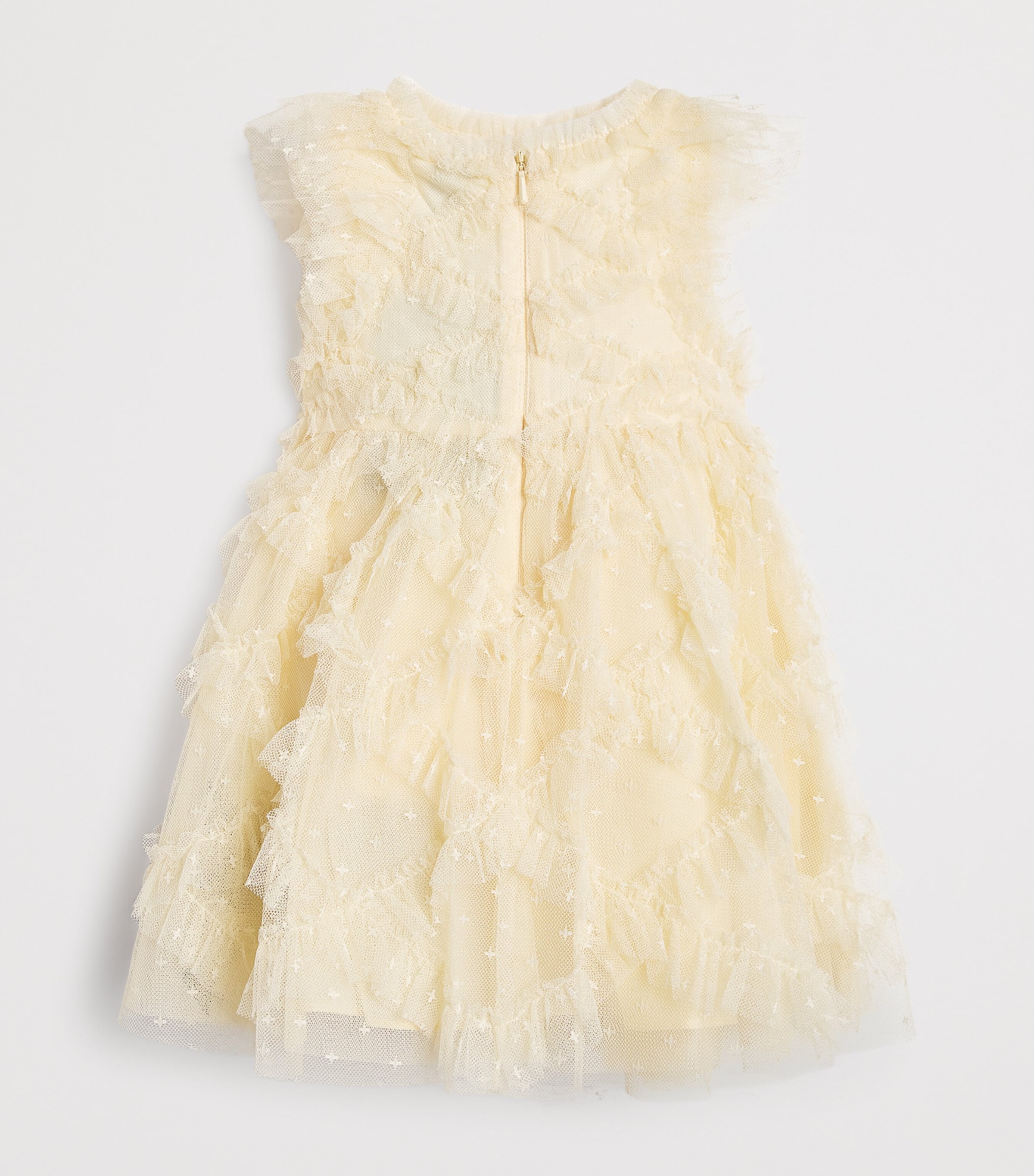 Tulle Layered Genevieve Dress (6-24 Months) LSTLEMON SORBET Image 2
