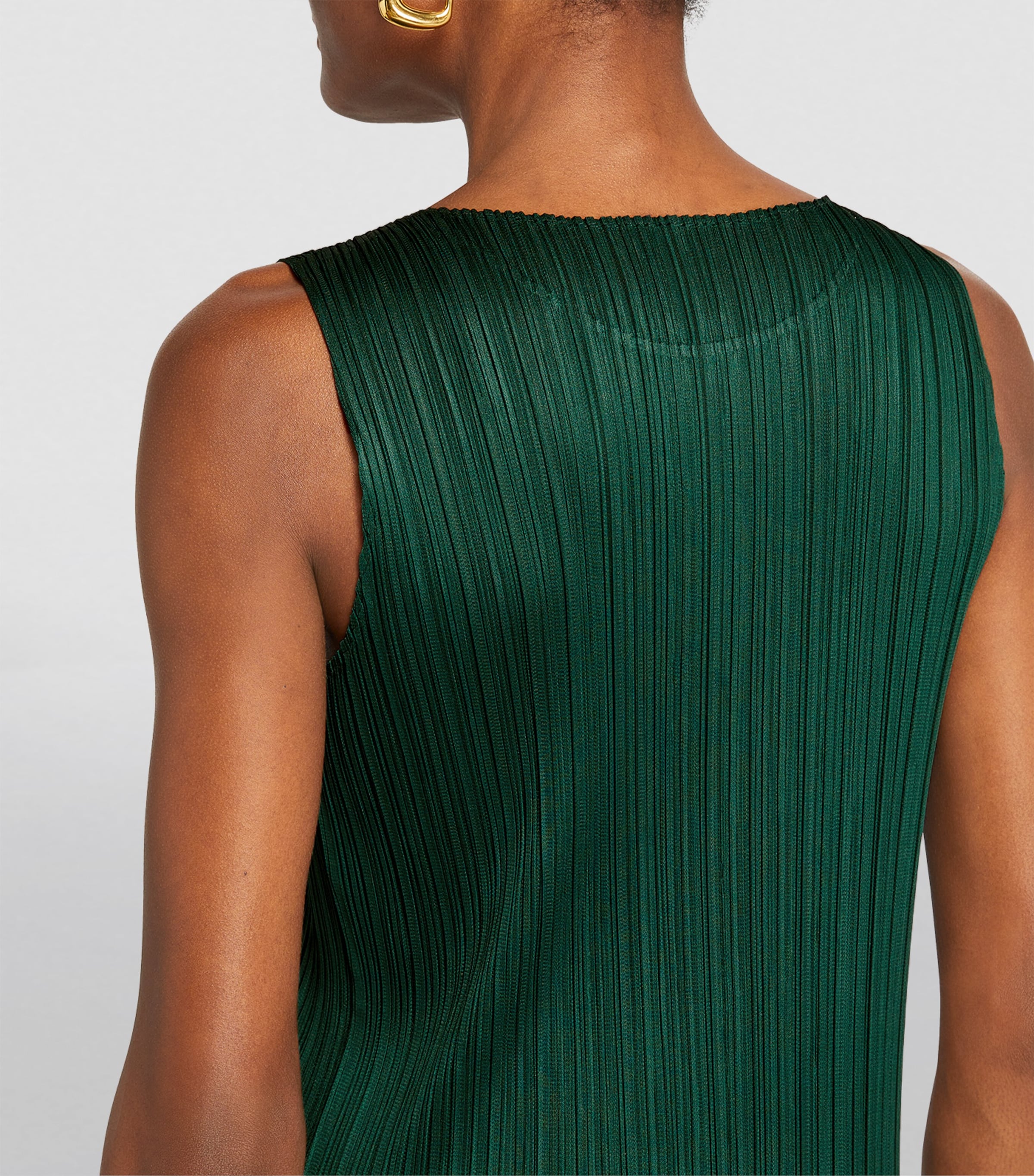 Pleats Please Issey Miyake Womens Sleeveless New Colorful Basics Maxi Dress Image 4