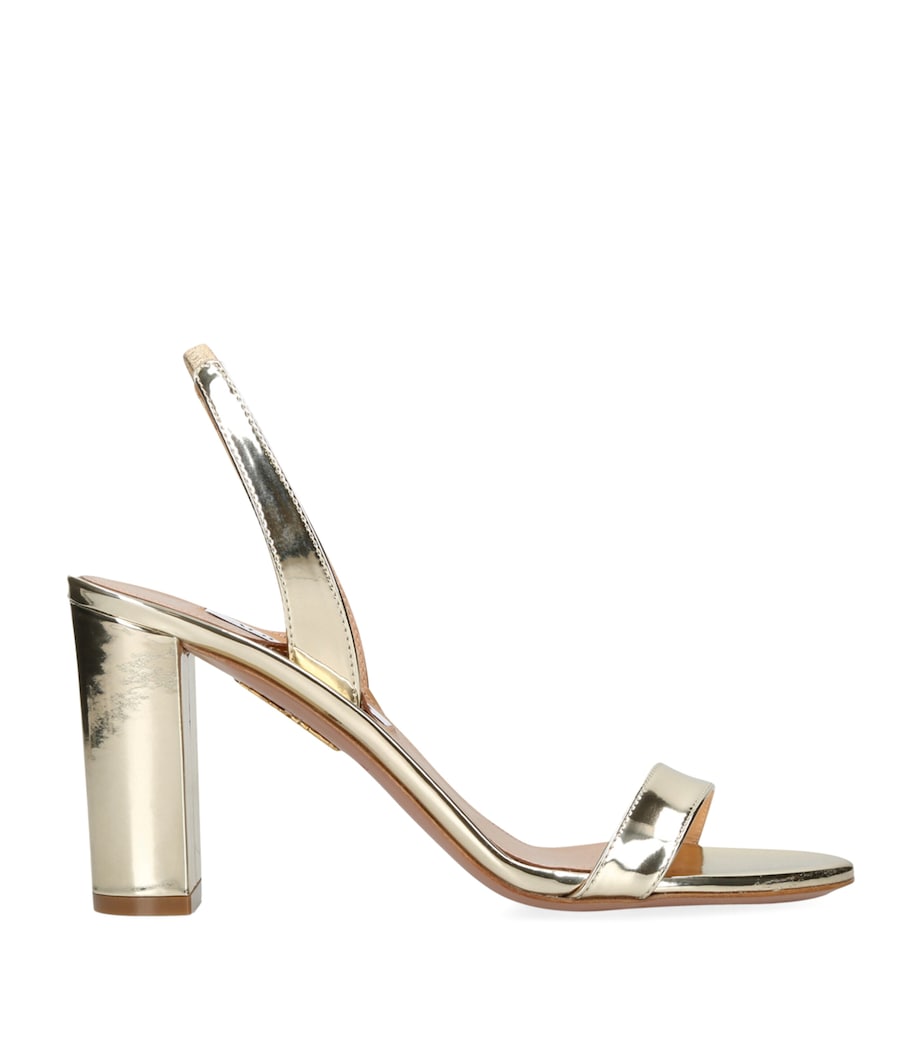 Leather So Nude Heeled Sandals 85 GOLD Image 1