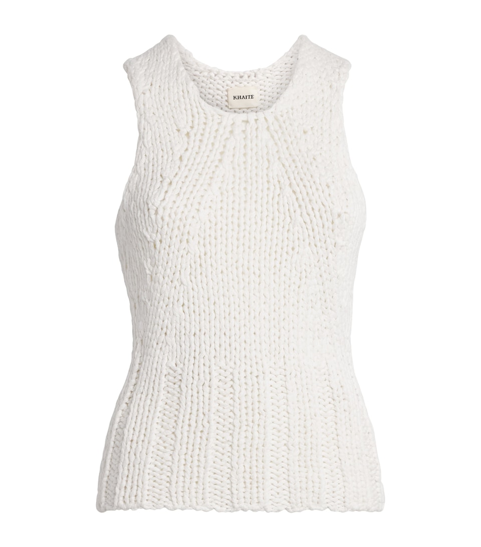 Khaite Cable-Knit Cassie Top Glaze