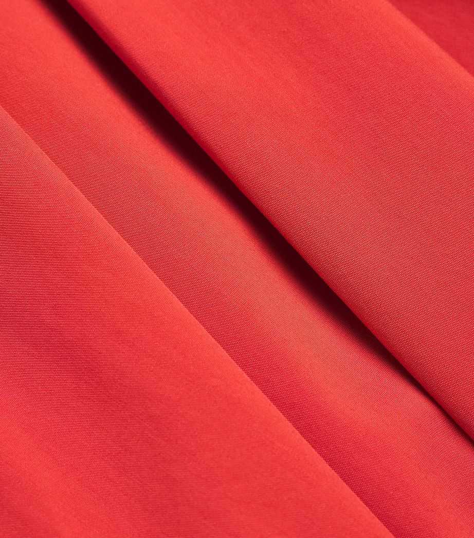 Cotton-Blend Pintuck Jazz Midi Dress CRIMSON Image 5