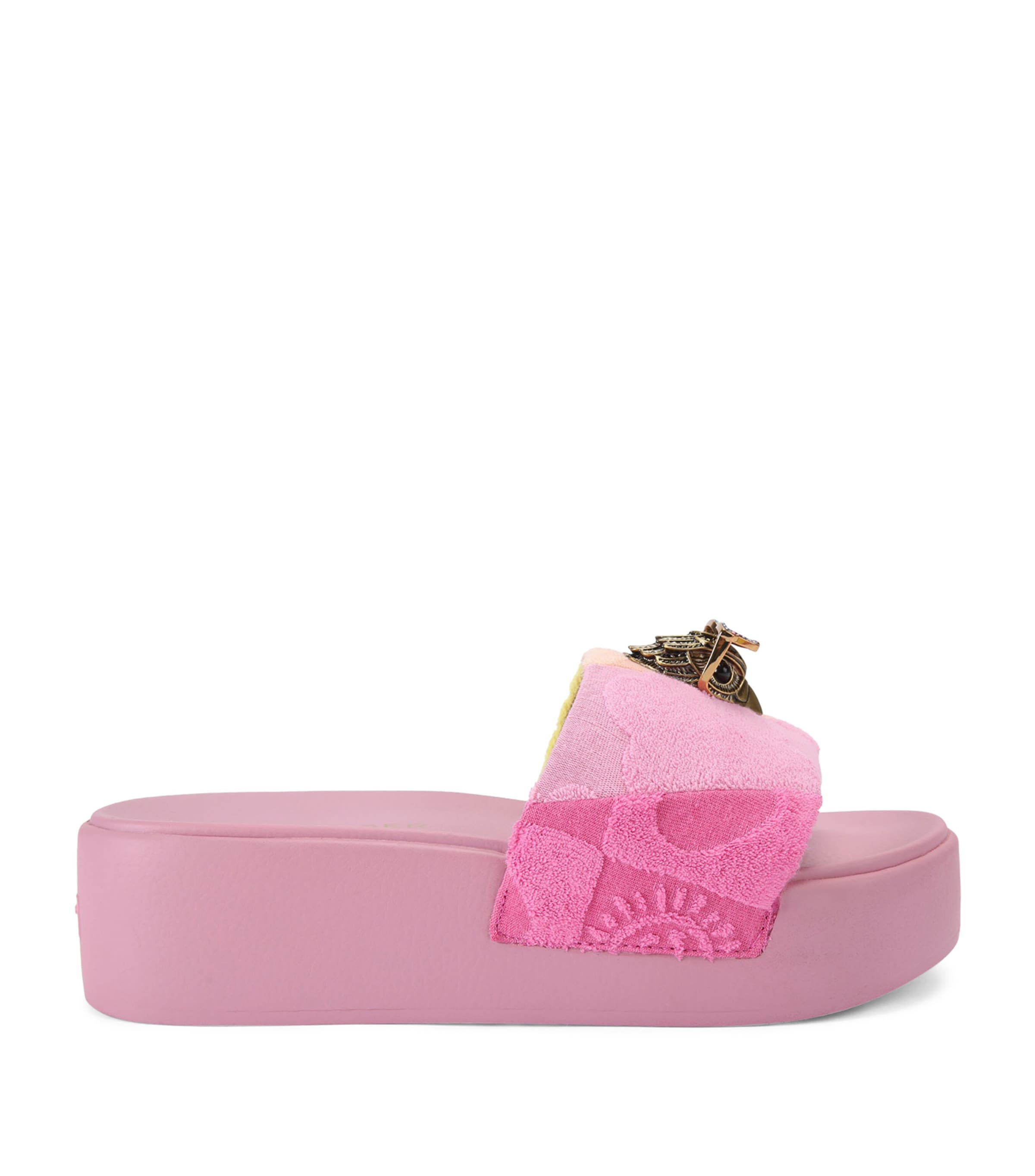 Kurt Geiger London Meena Eagle Platform Slides Pink Image 1