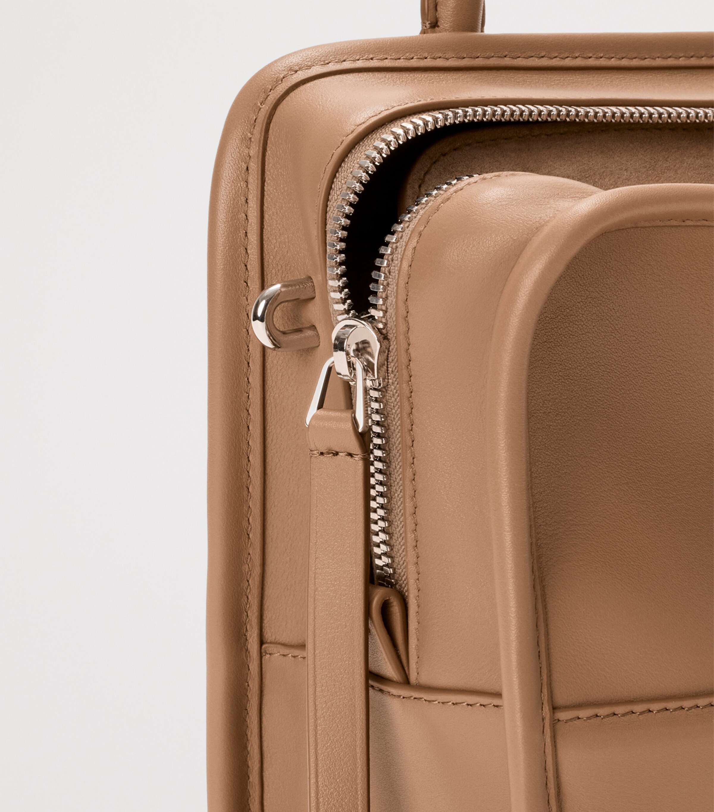 LOEWE Small Leather Amazona 180 Top-Handle Bag Mocha Image 13