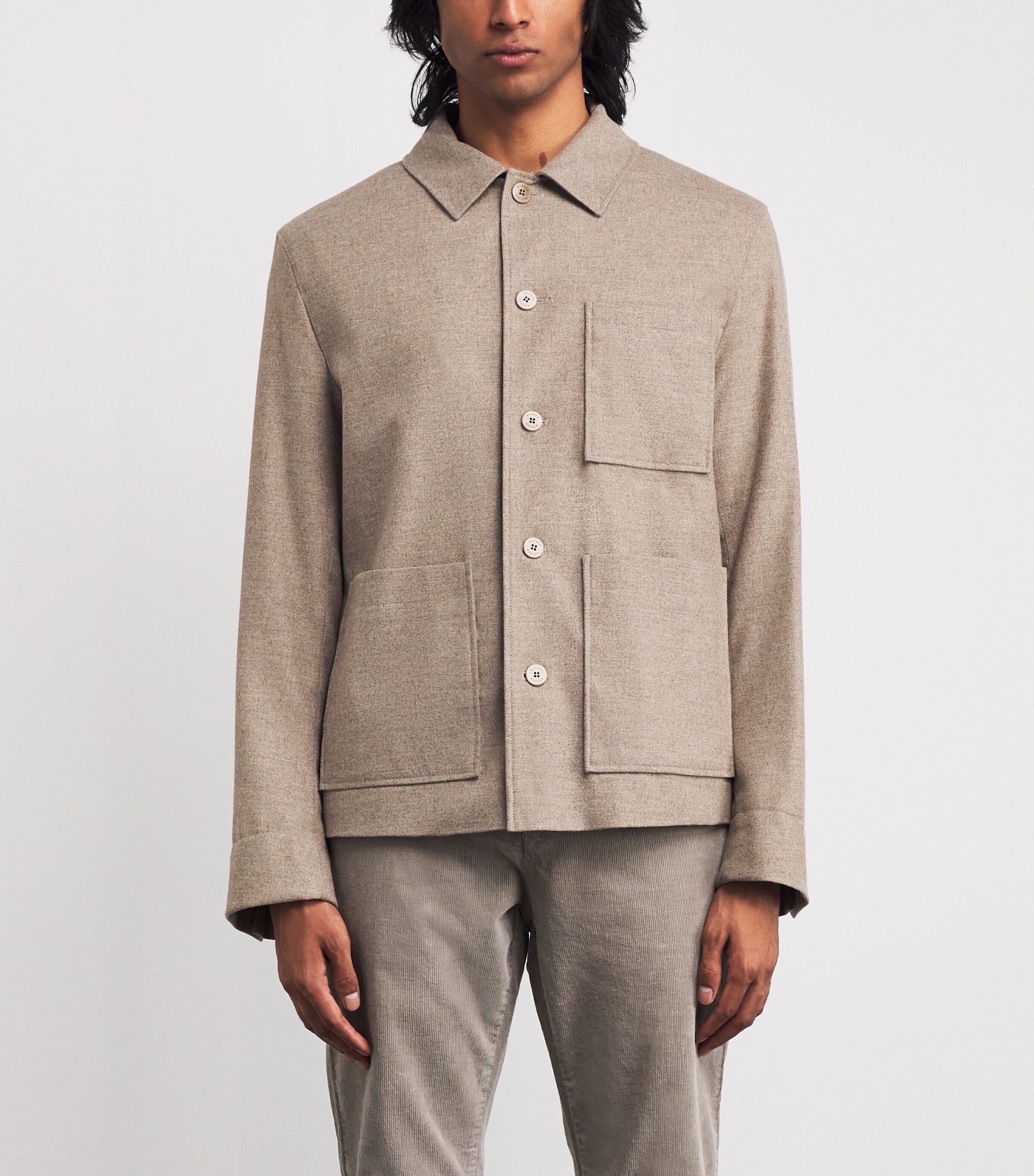 Micro Flannel Overshirt 812-MOON ROCK Image 3