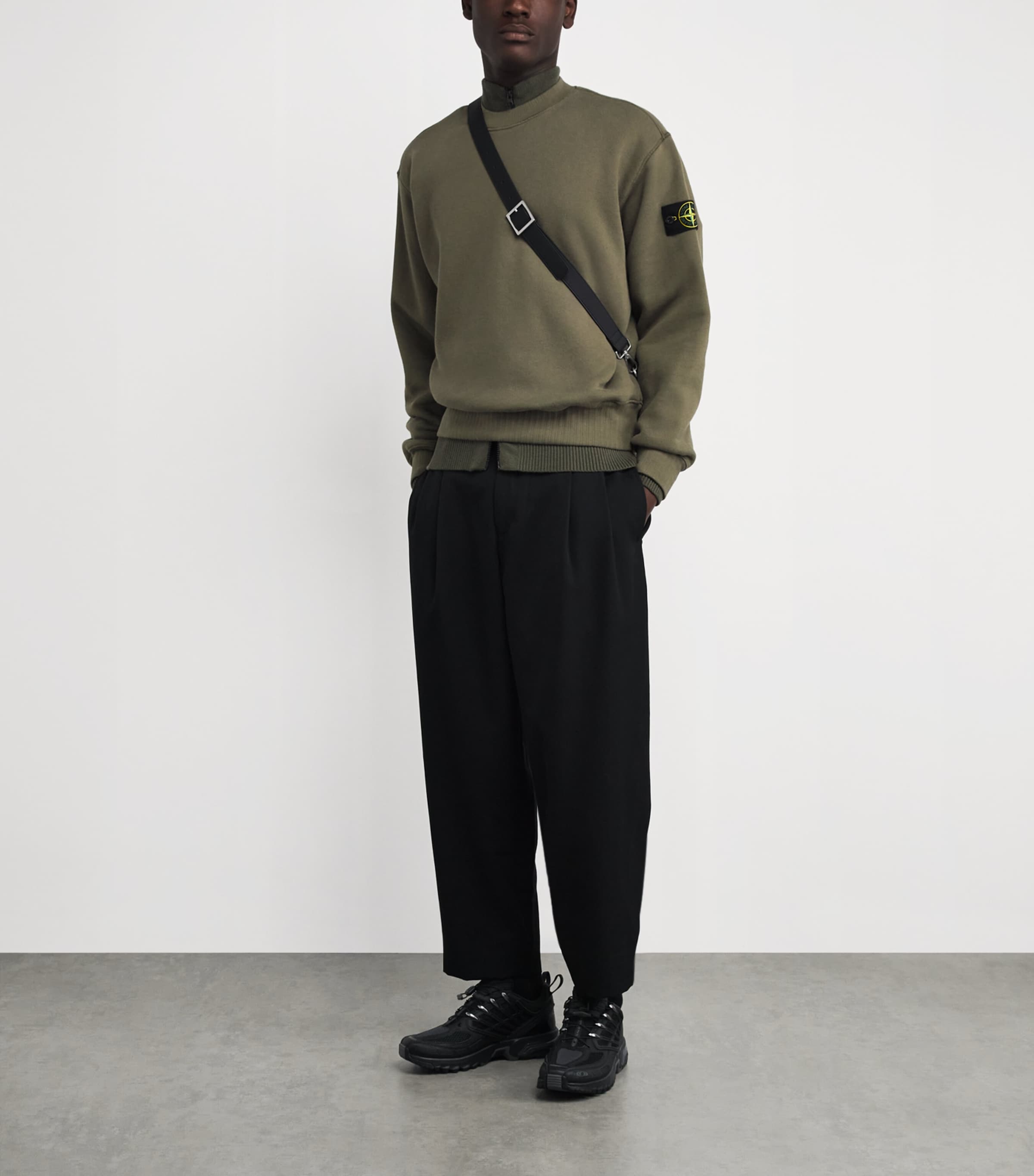 Stretch-Cotton Compass Logo Sweatshirt V0054 Image 2