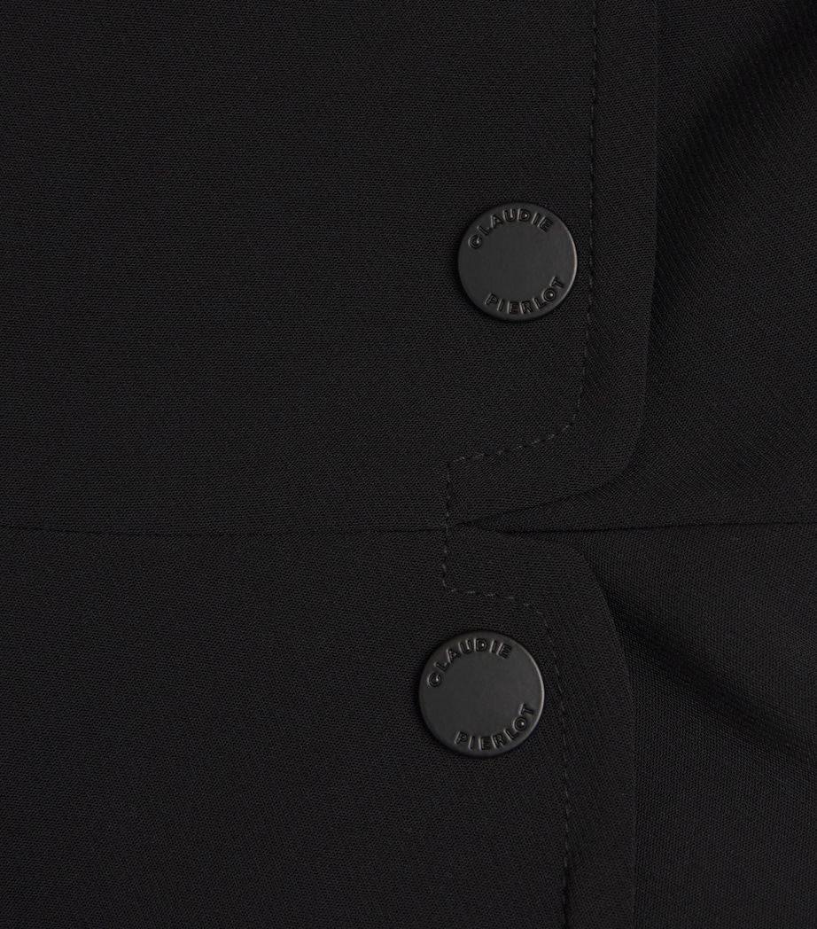 Pleated Panel Mini Dress BLACK Image 5