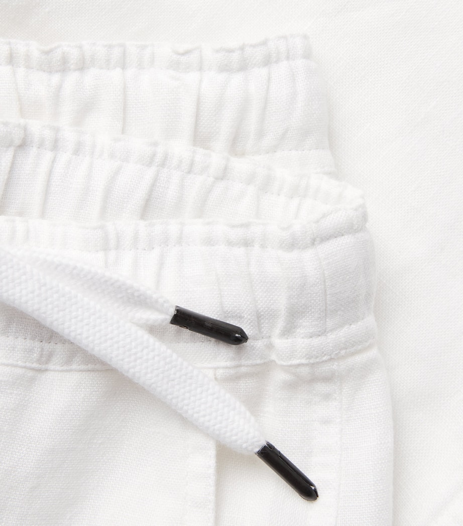 Derek Rose Mens Linen Vienna Shorts Whi Image 6