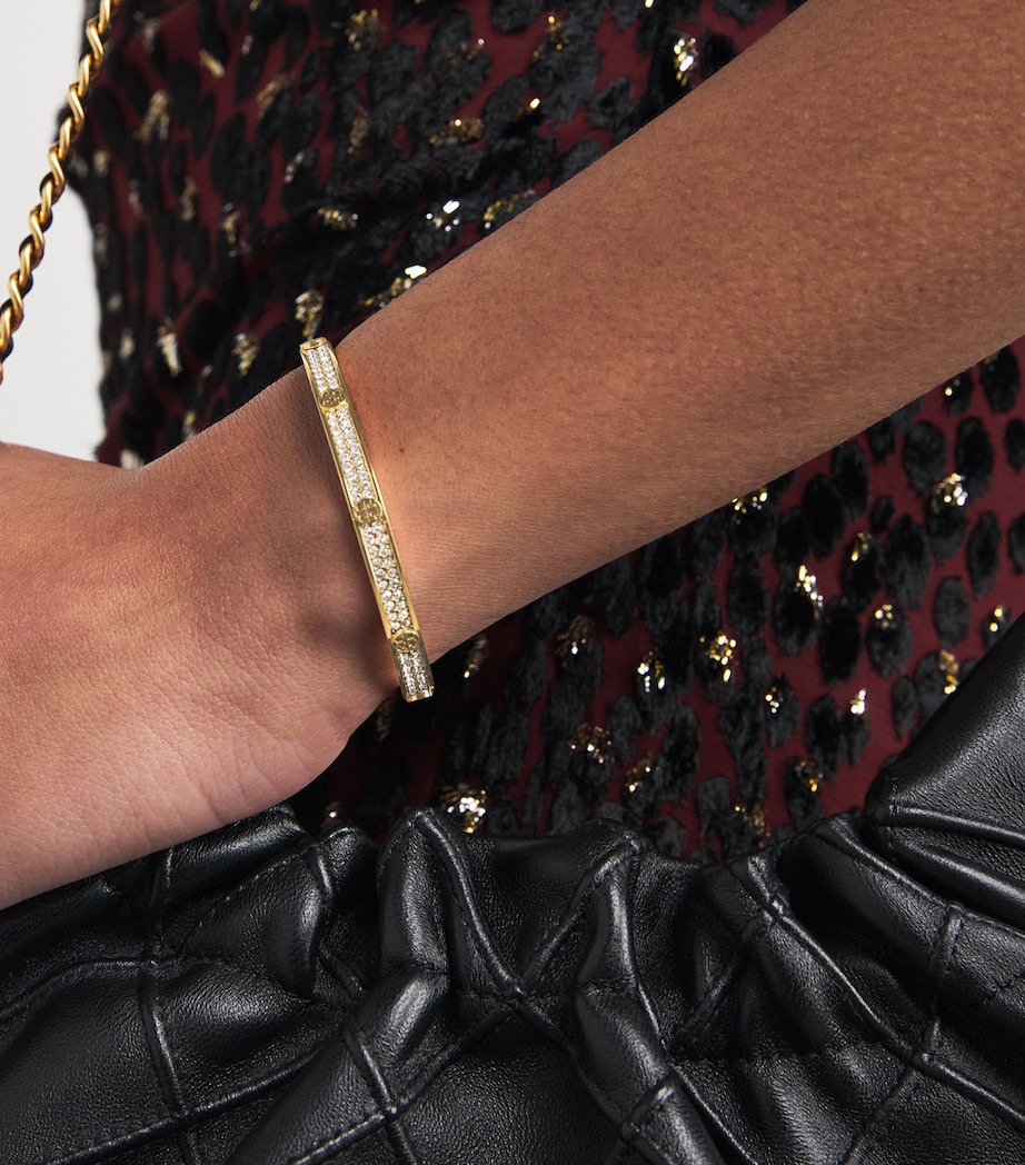 Icon Pavé Cuff Bracelet TORY GOLD / CRYSTAL Image 2