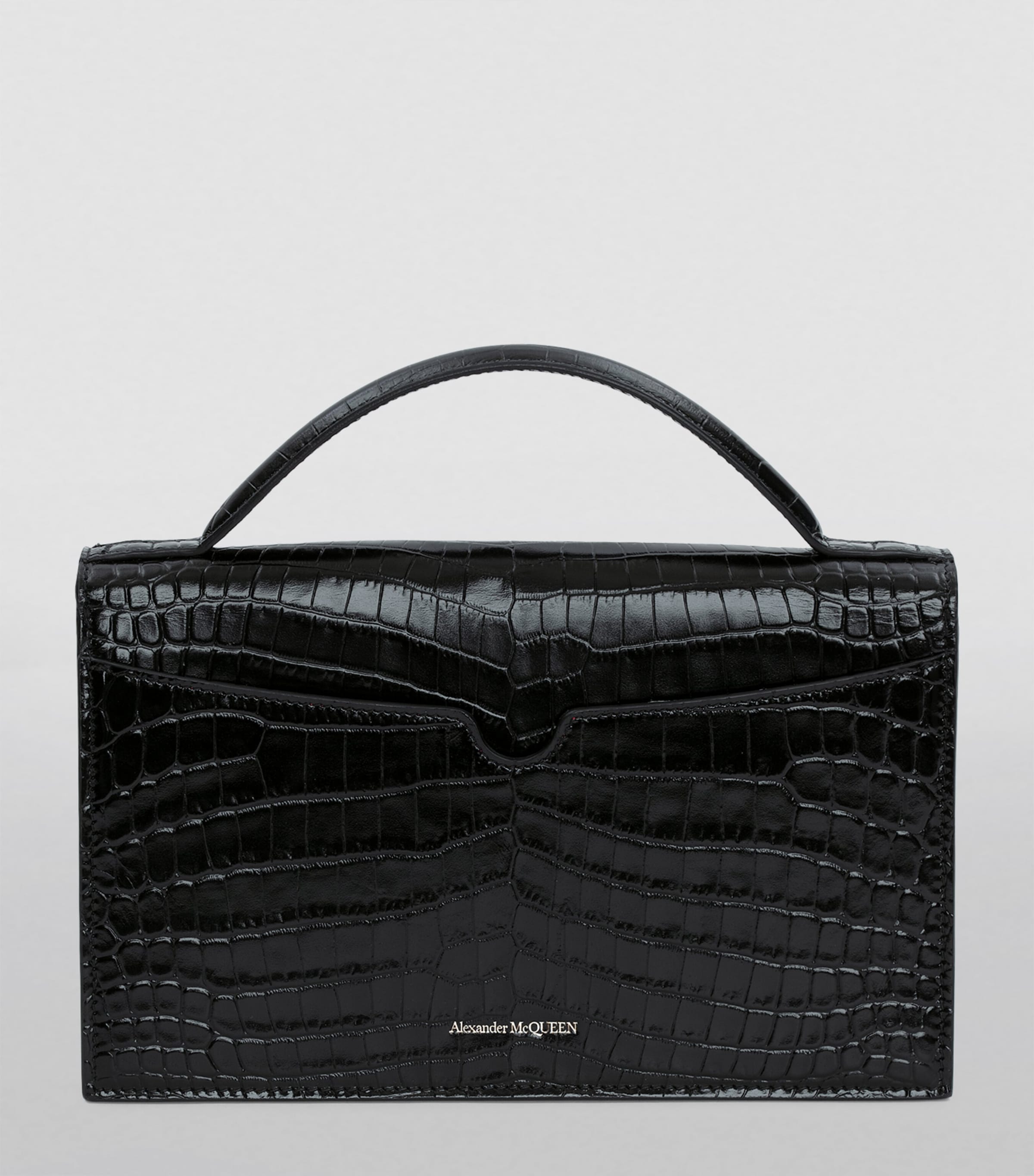 McQueen Leather Skull Top Handle Bag Image 2