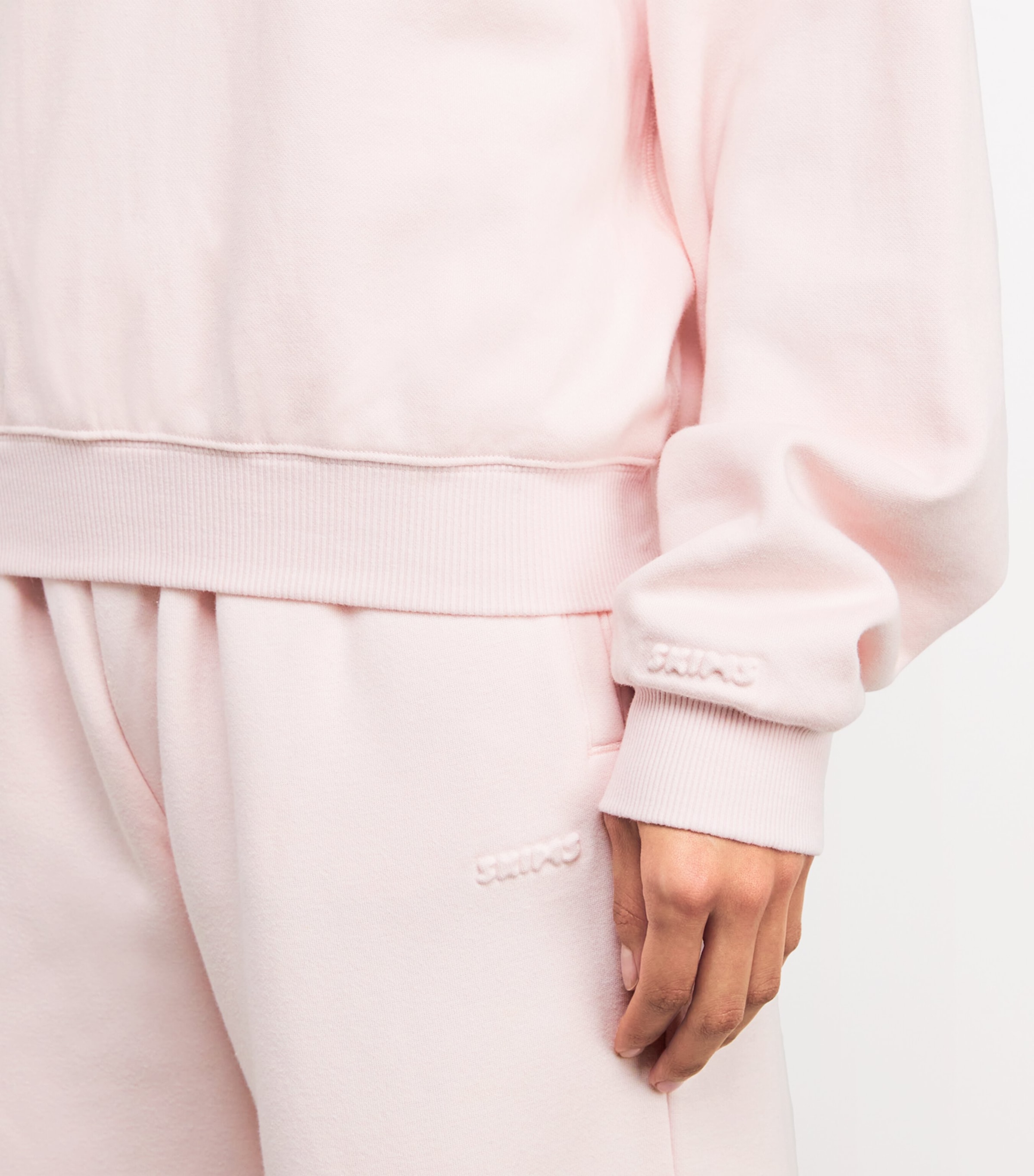 Skims Cotton-Blend Fleece Classic Sweatshirt | Harrods UK