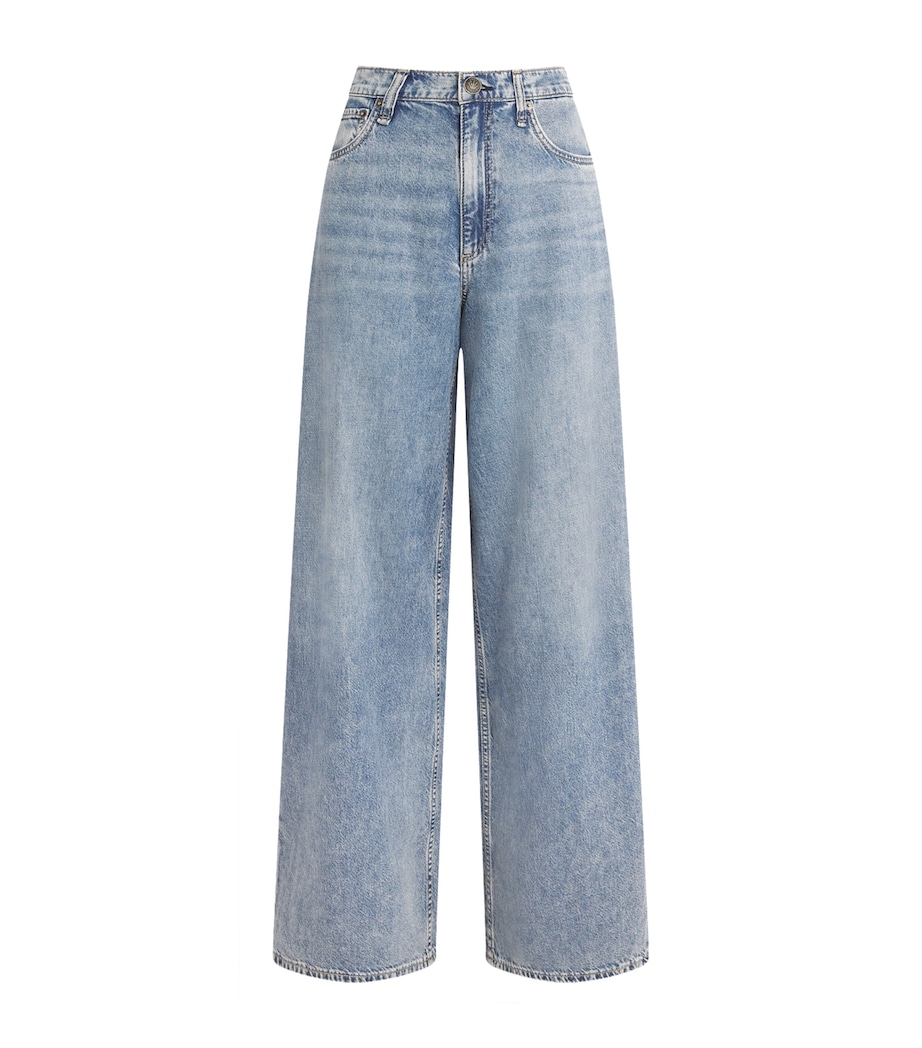 Rag & Bone Womens Featherweight Sofie High-Rise Wide-Leg Jeans Theo Image 1
