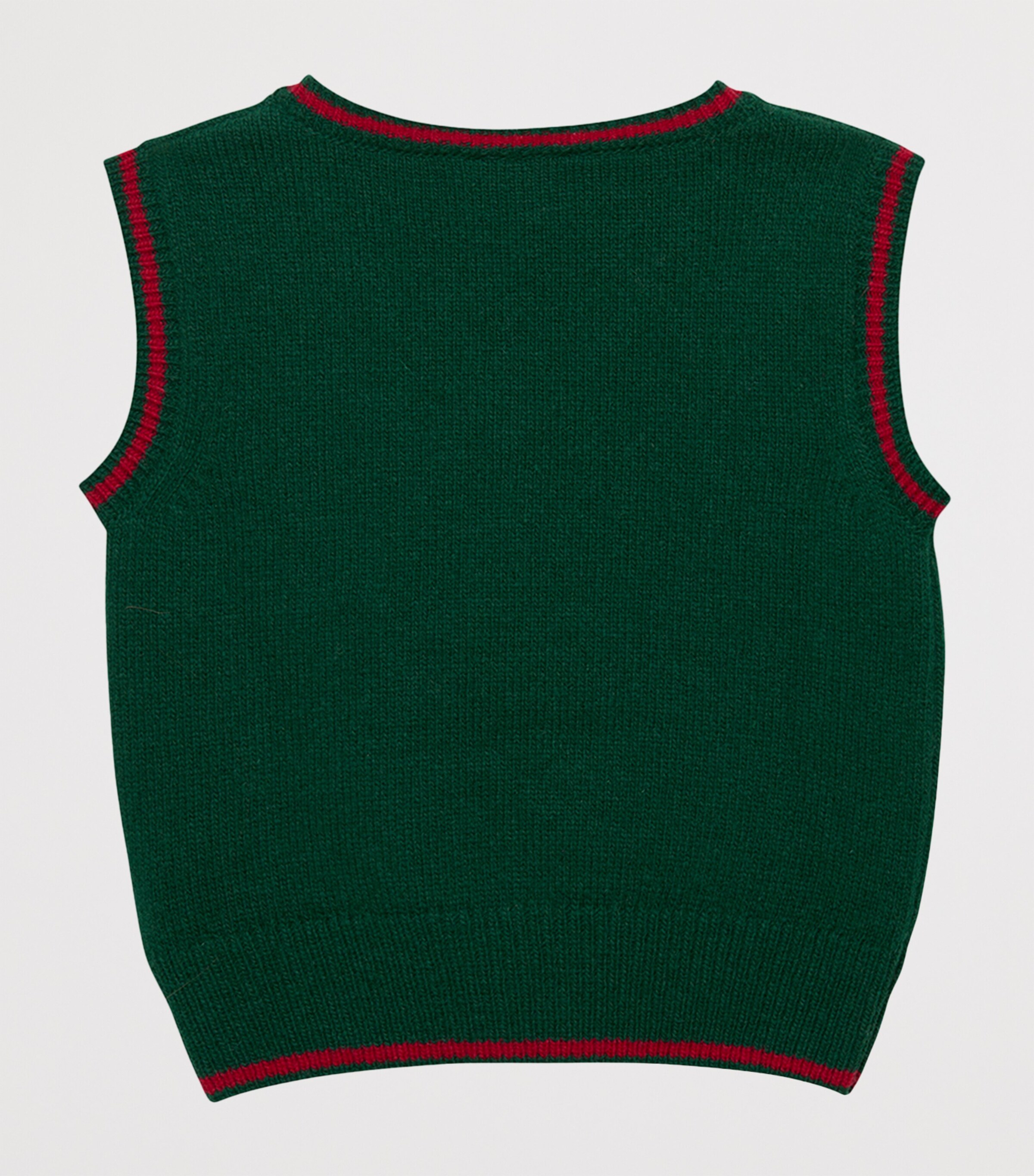 Trotters Wool-Blend Guardsman Band Sweater Vest (2-5 Years) Green Image 2