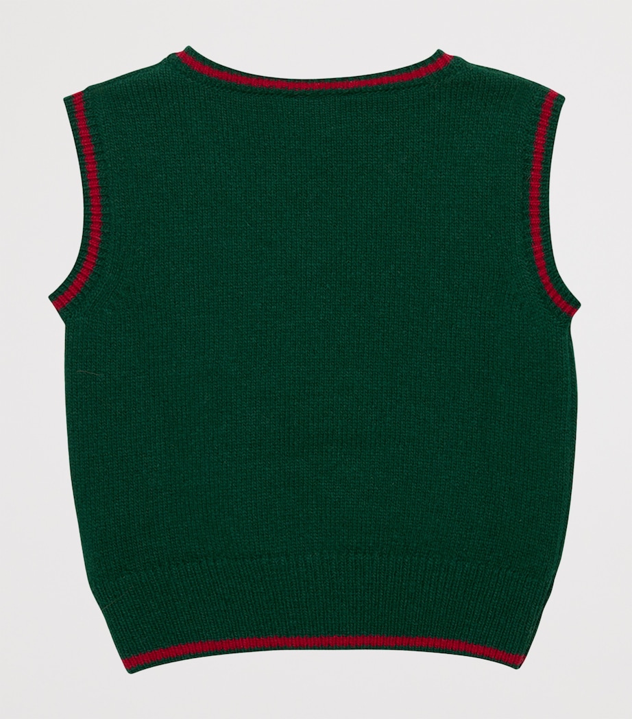 Wool-Blend Guardsman Band Sweater Vest (2-5 Years) GREEN Image 2