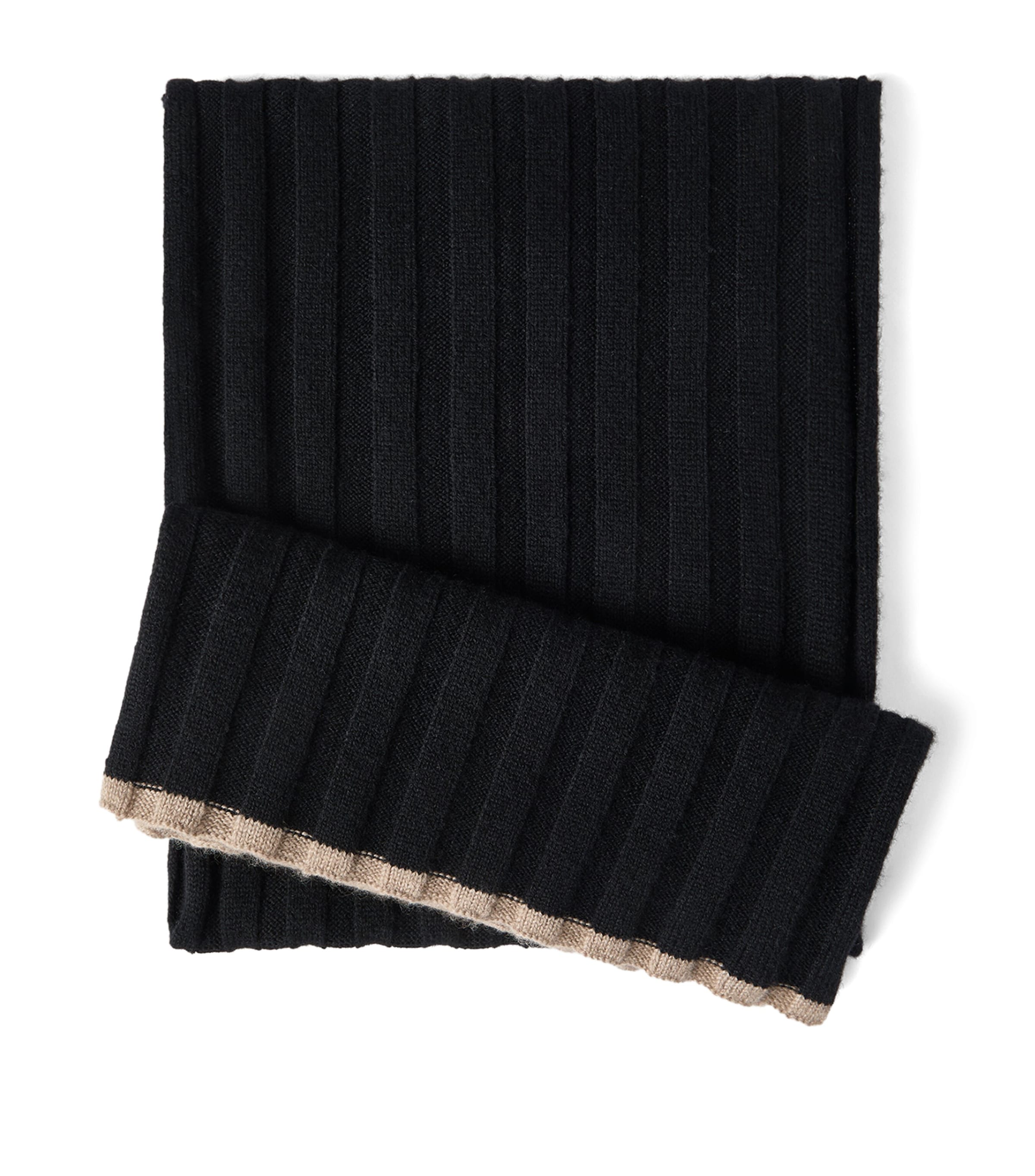 Brunello Cucinelli Cashmere Ribbed Scarf Image 1