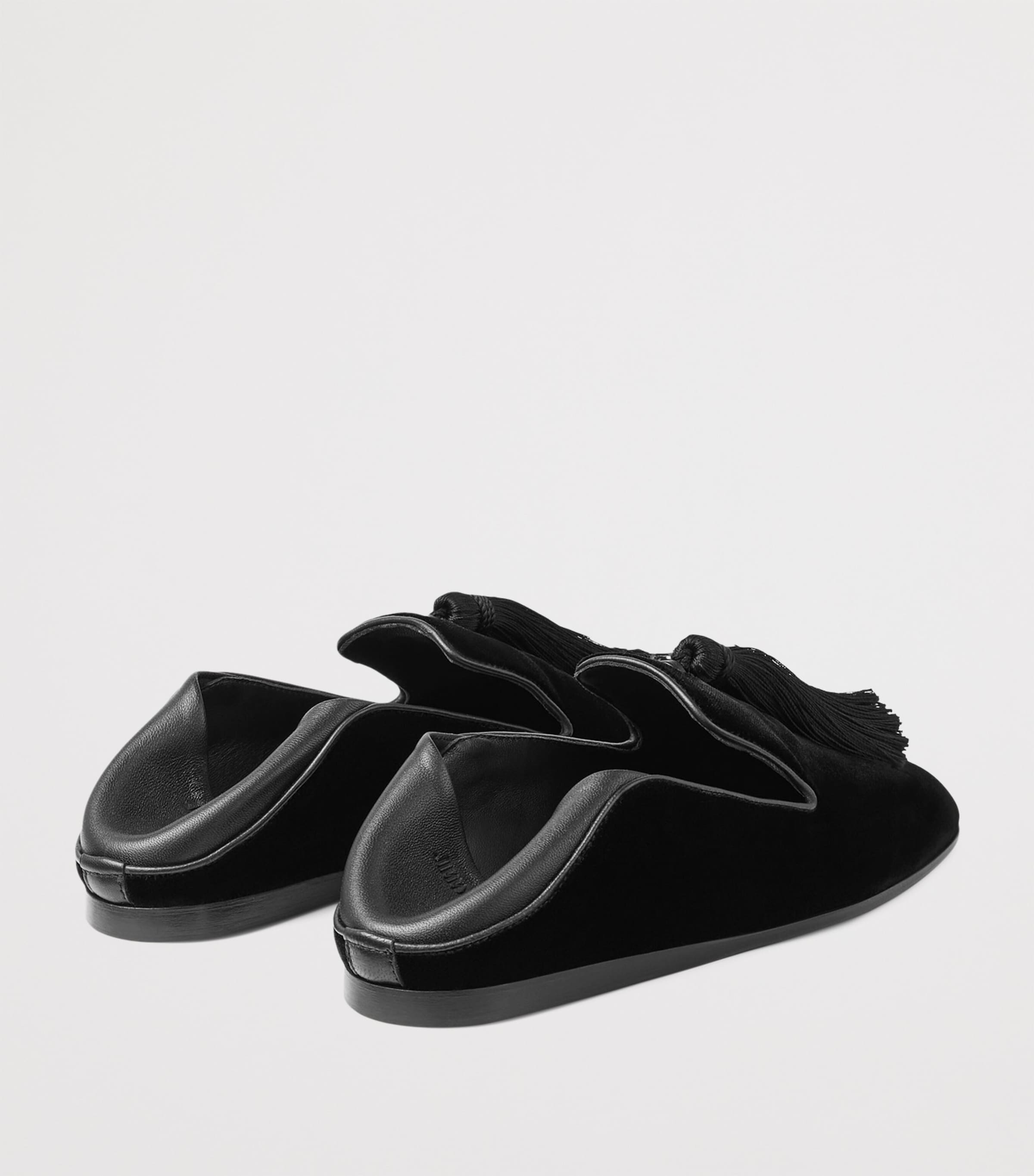 Eliot Velvet Tassel Ballet Flats BLACK/BLACK Image 6