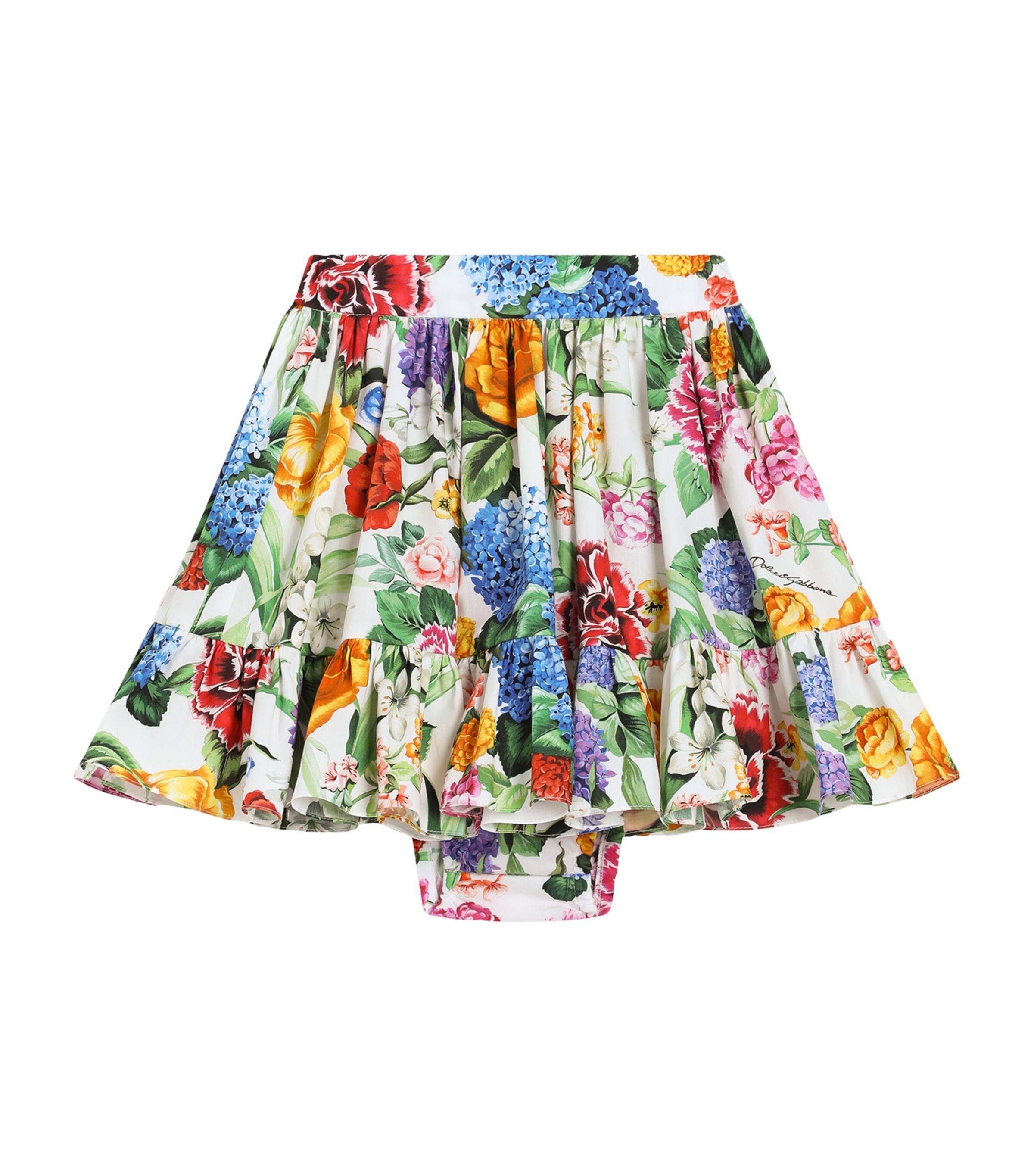 Dolce & Gabbana Floral Print Skirt And Bloomers Set