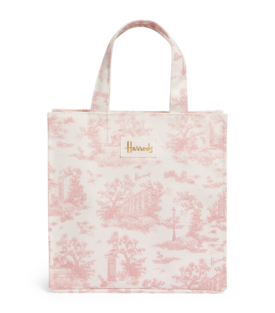 Harrods Small Toile Shopper Bag Pink Image 1