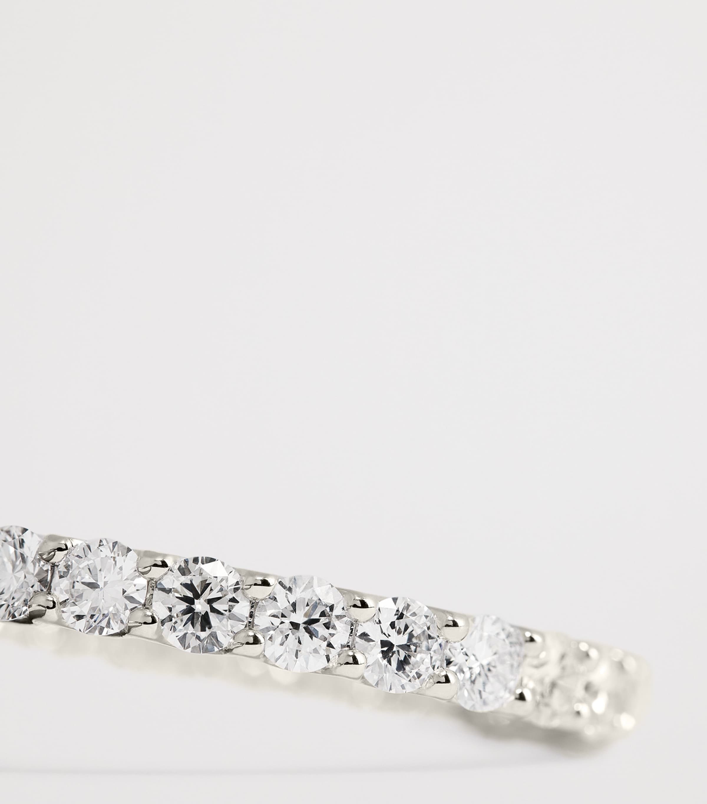 White Gold and Diamond Hoop Earrings (8.40ctw) WHITE GOLD Image 6