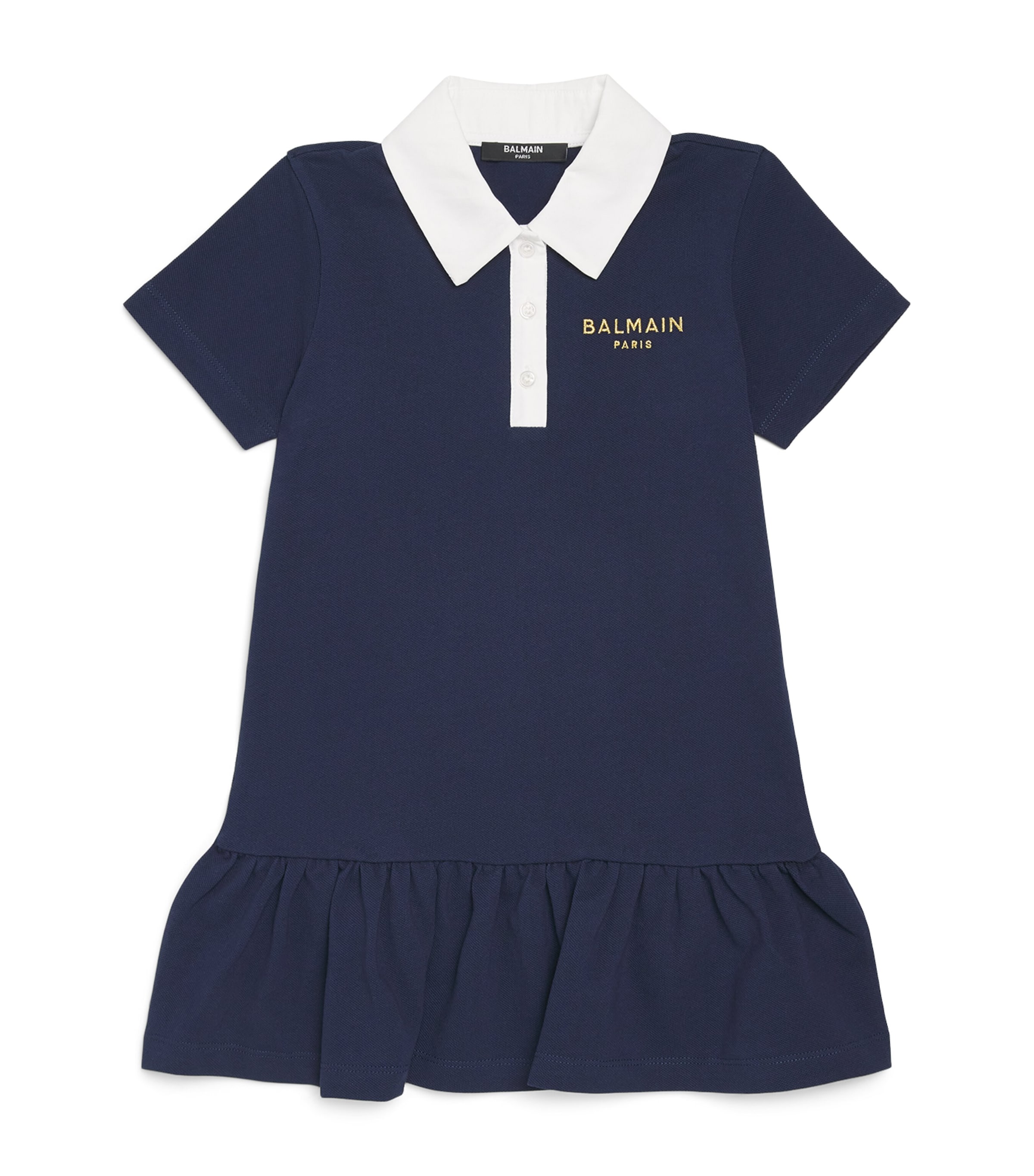 Balmain Kids Cotton Jersey Dress (4-14 Years) Blue/white Image 1