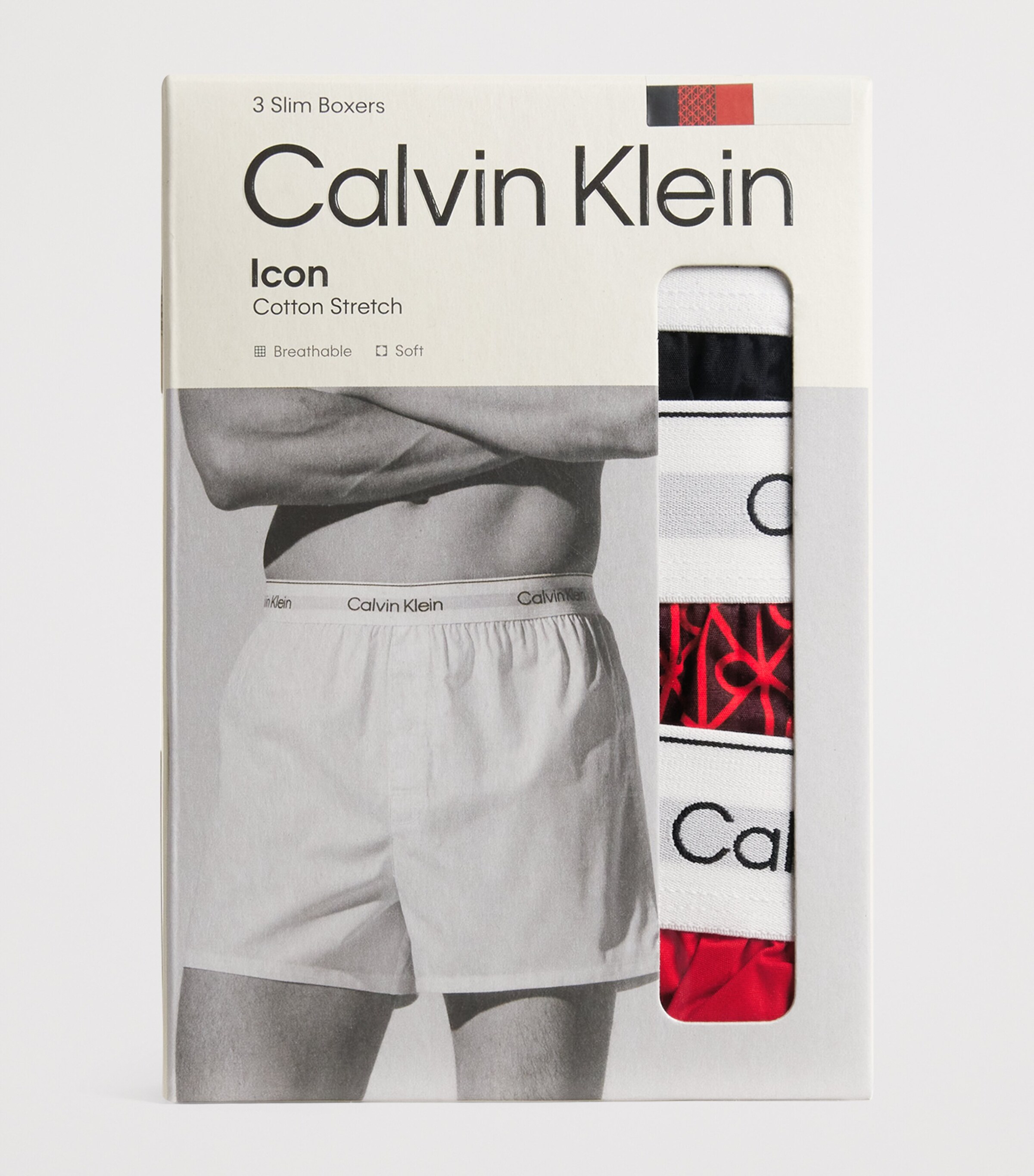 Stretch-Cotton Slim Boxers (Pack of 3) 2VHBLACK/ SEAMLESS Image 4