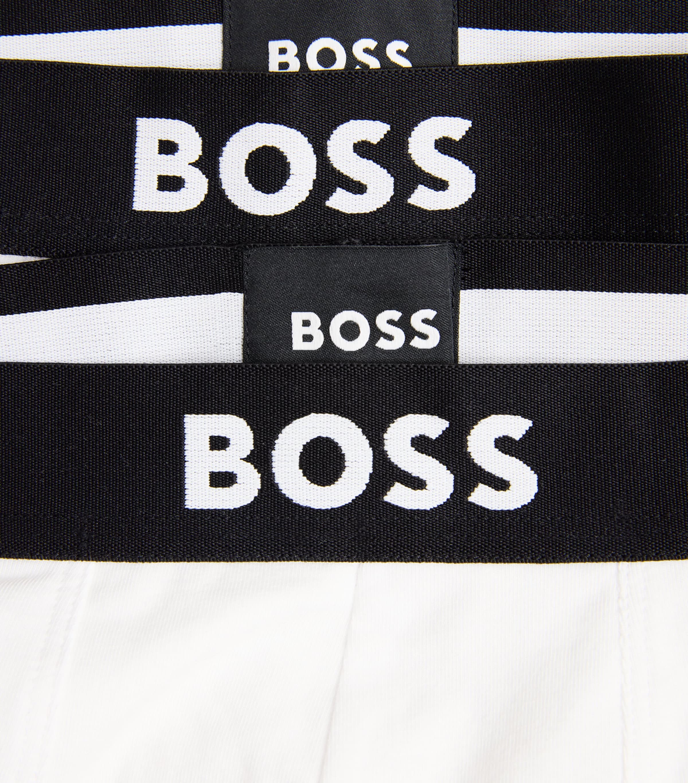 BOSS Mens Stretch-Cotton Boss One Trunks (Pack of 3) White Image 5