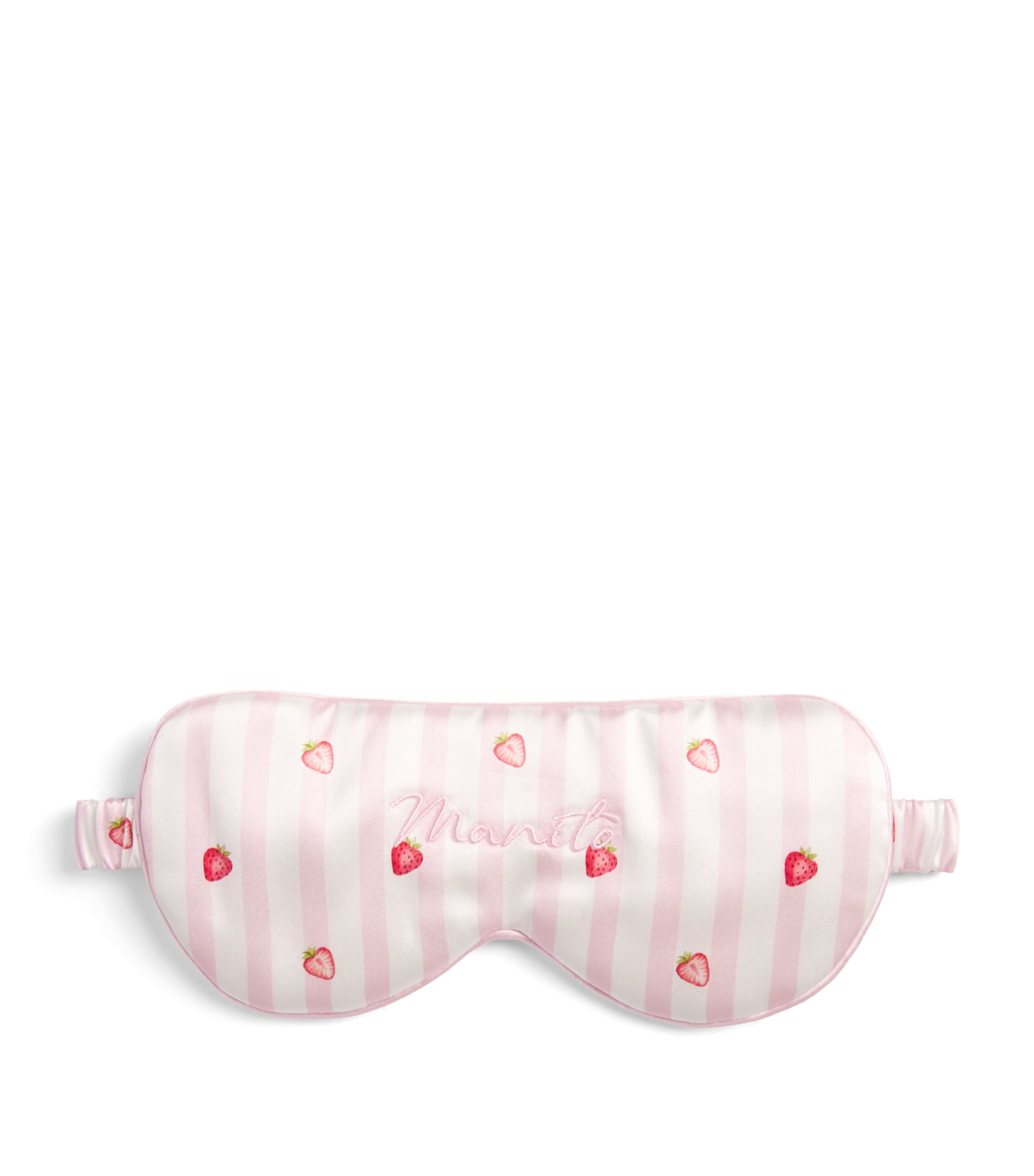 Manito Mulberry Silk Summer Fruits Eye Mask In Pink