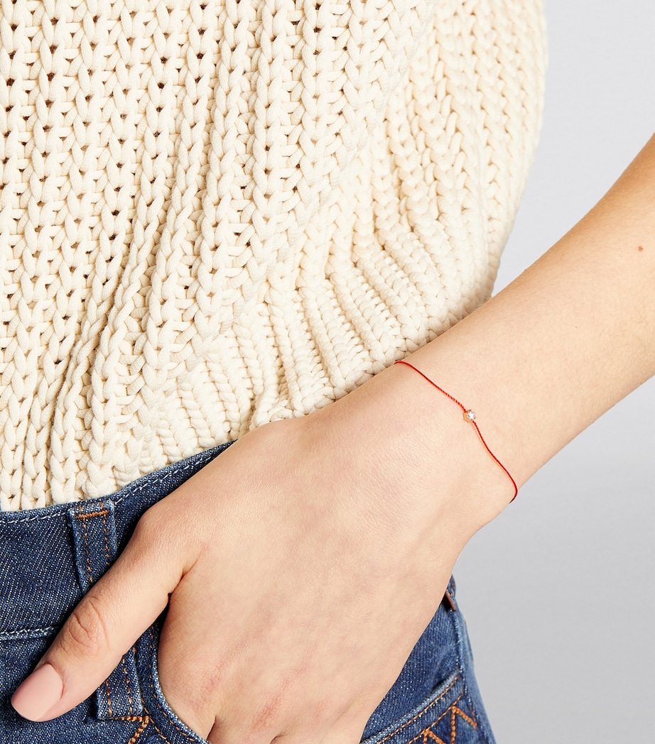 Rose Gold and Diamond Absolu Thread Bracelet RED Image 7