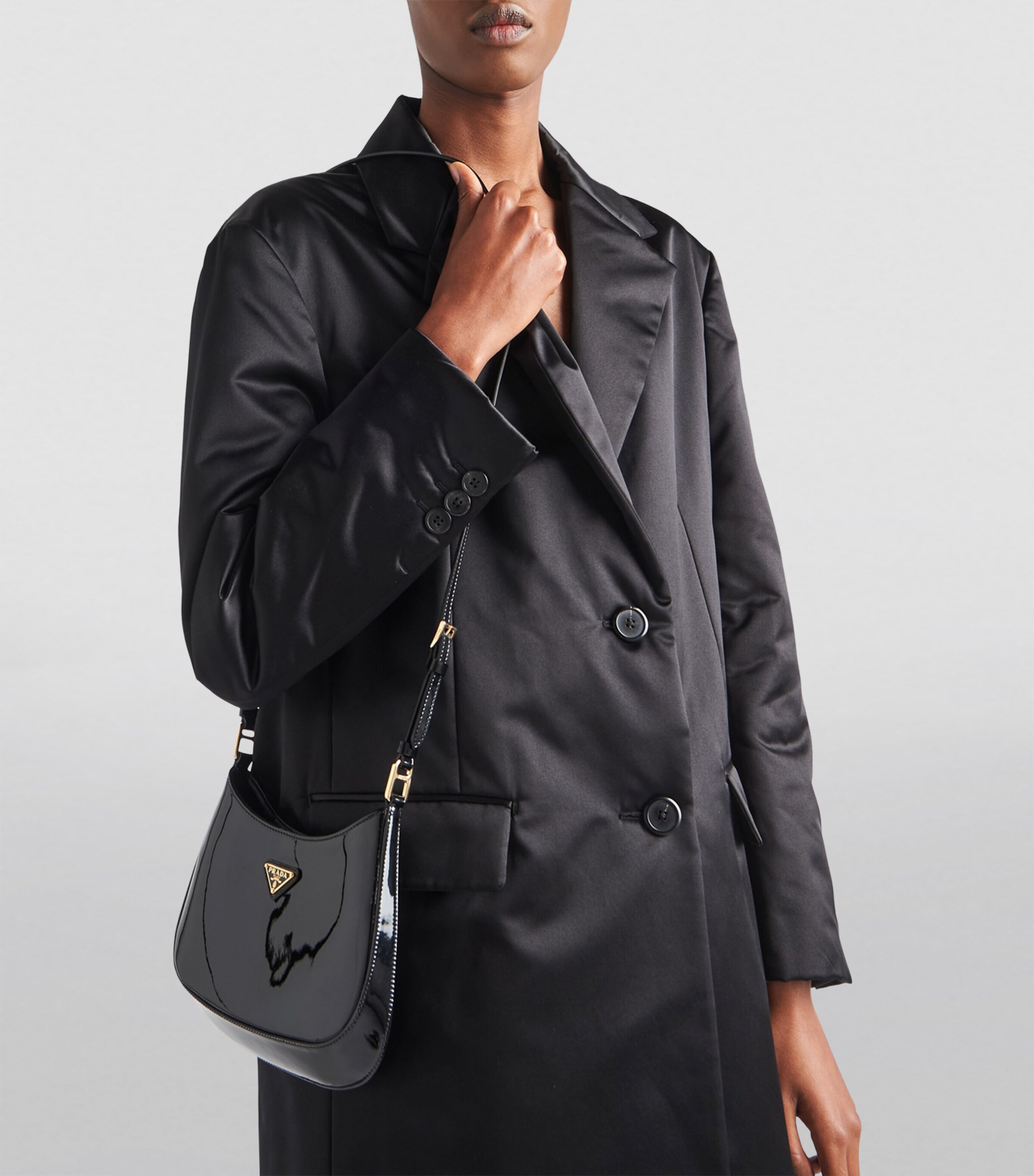 Prada Patent Leather Cleo Shoulder Bag Image 6
