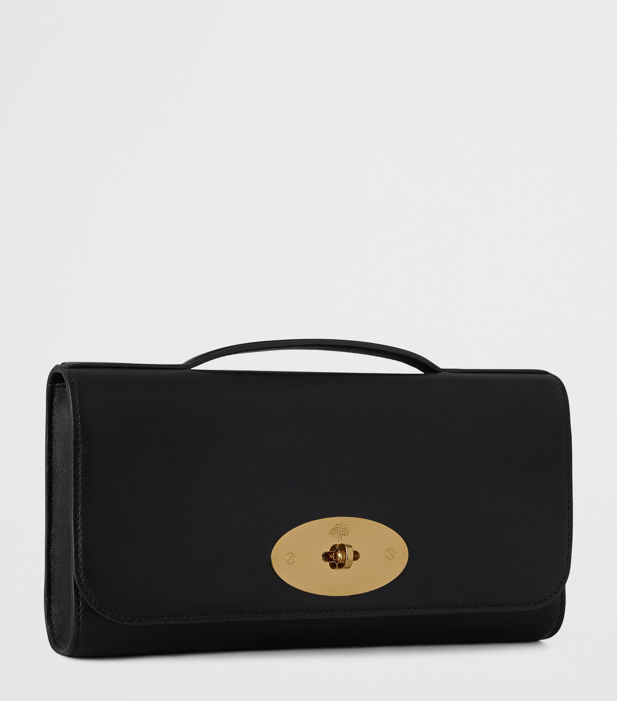Mulberry Leather Lily Clutch Bag Black Image 3