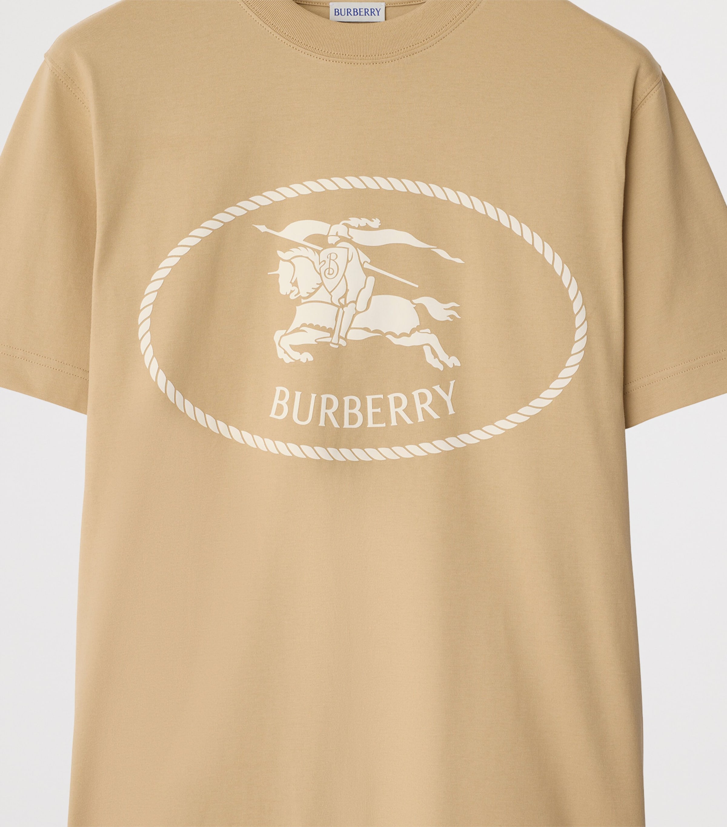 Cotton Knight Stamp T-Shirt FLAX Image 5