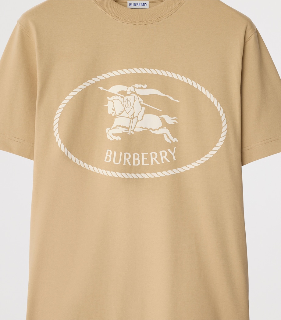 Cotton Knight Stamp T-Shirt FLAX Image 5