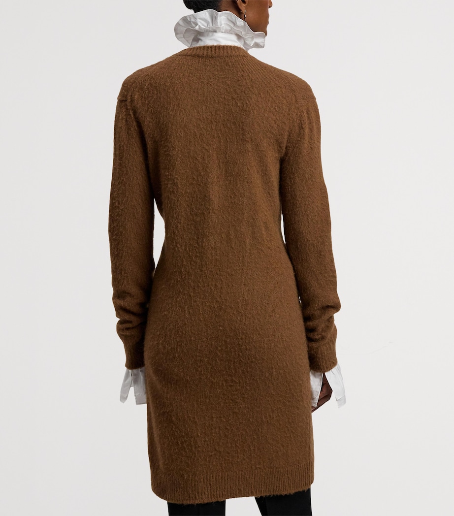 Cashmere-Alpaca Long Cardigan COGNAC Image 4