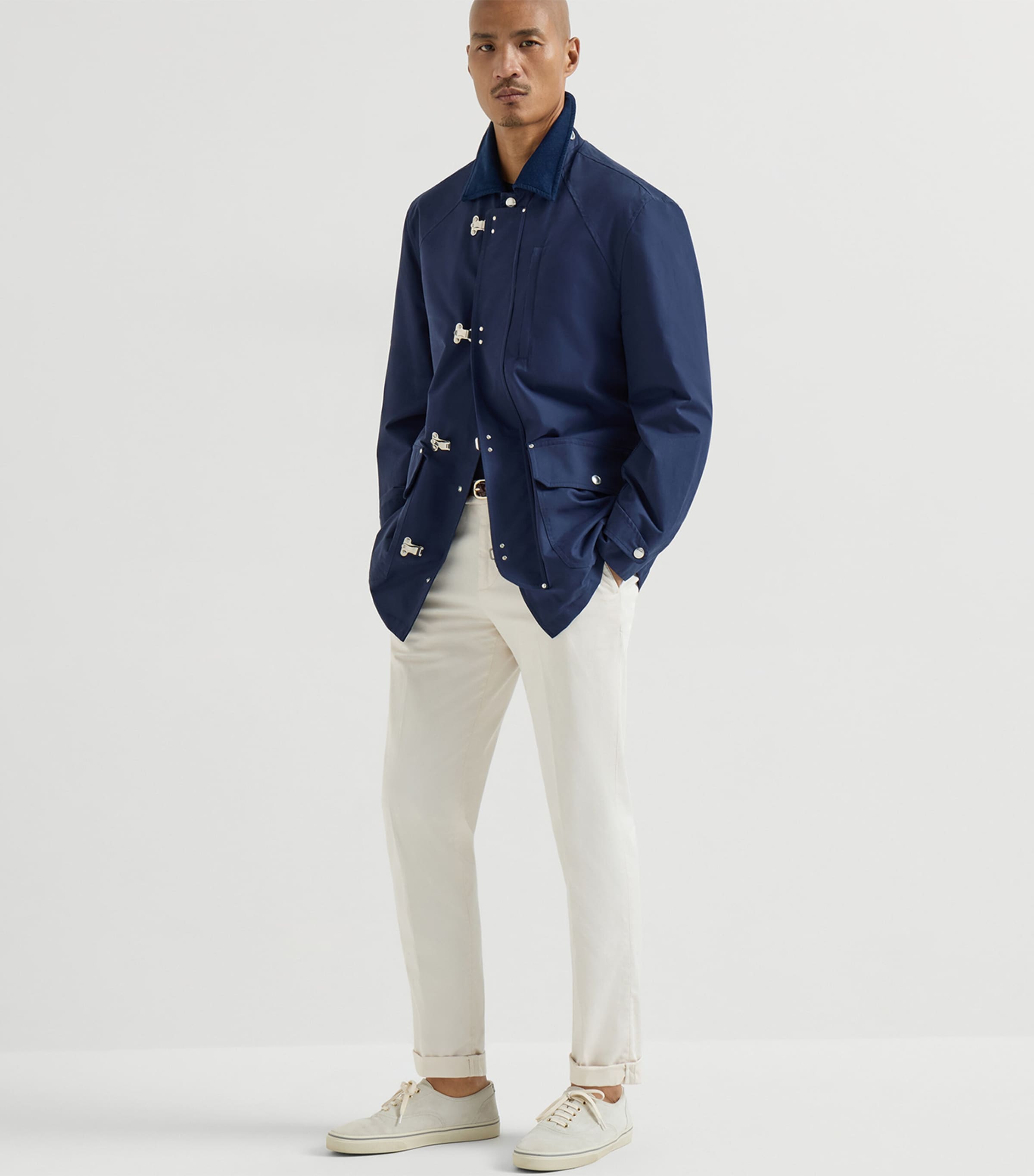 Brunello Cucinelli Mens Pima Cotton Comfort Gabardine Trousers Image 2