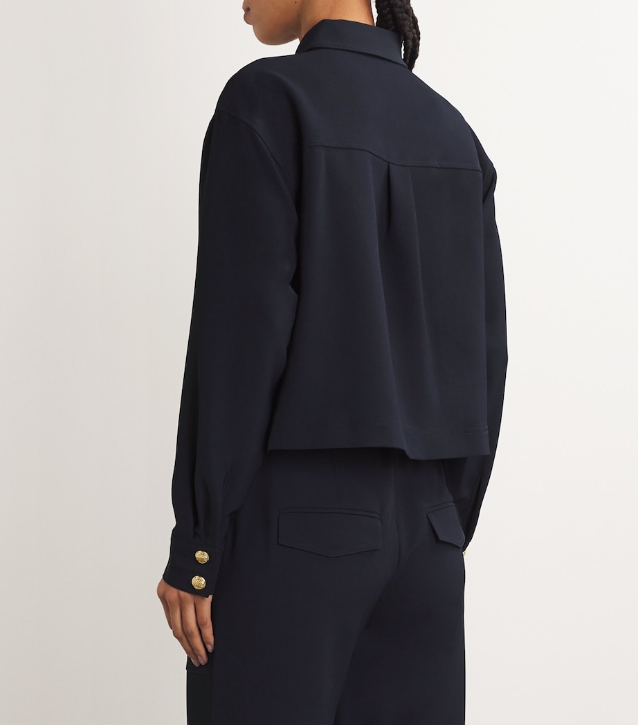 Button-Detail Colvin Shirt NAVY Image 4