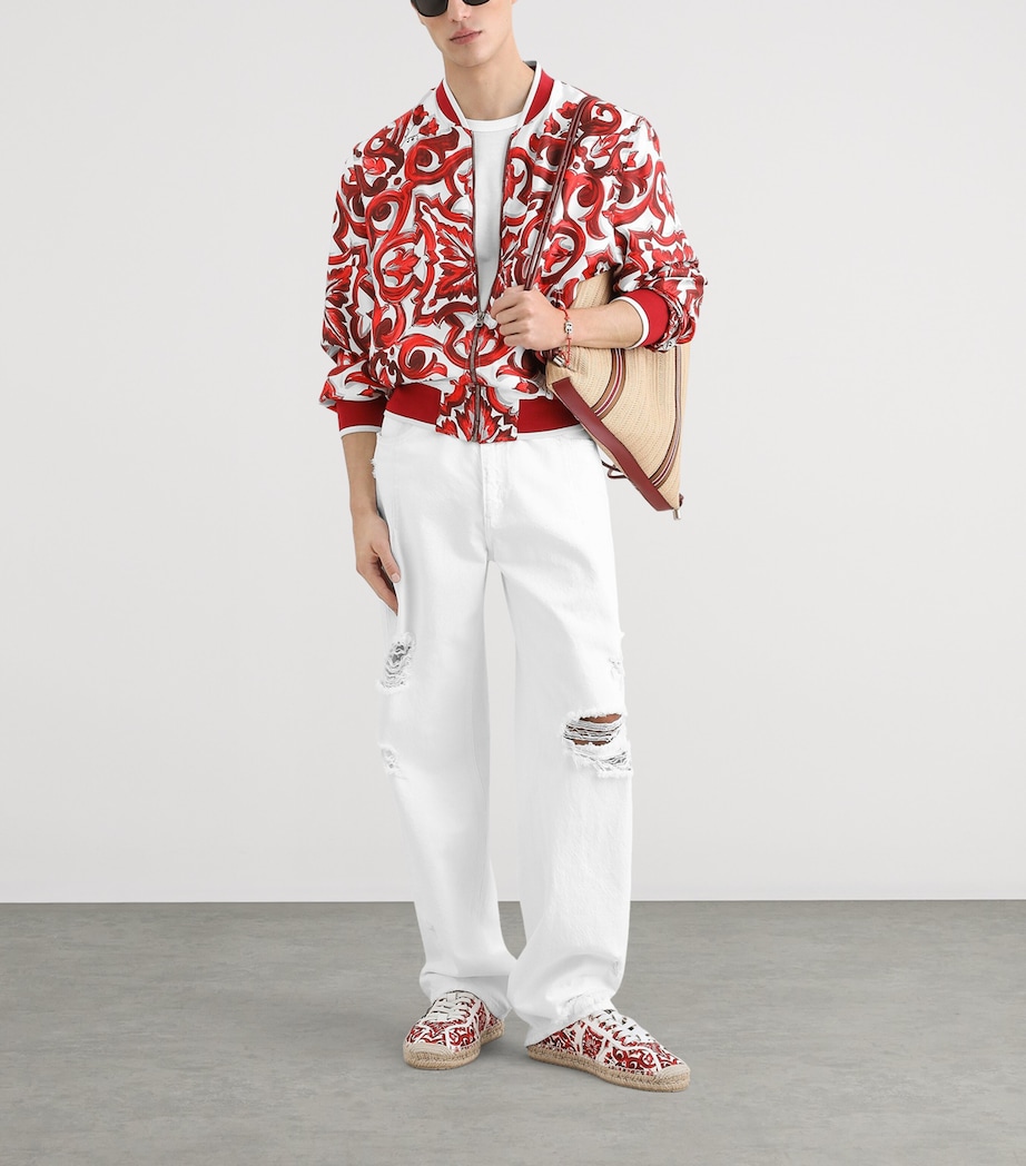 Dolce&Gabbana Mens Cotton Logo Plaque T-Shirt Optical White Image 2