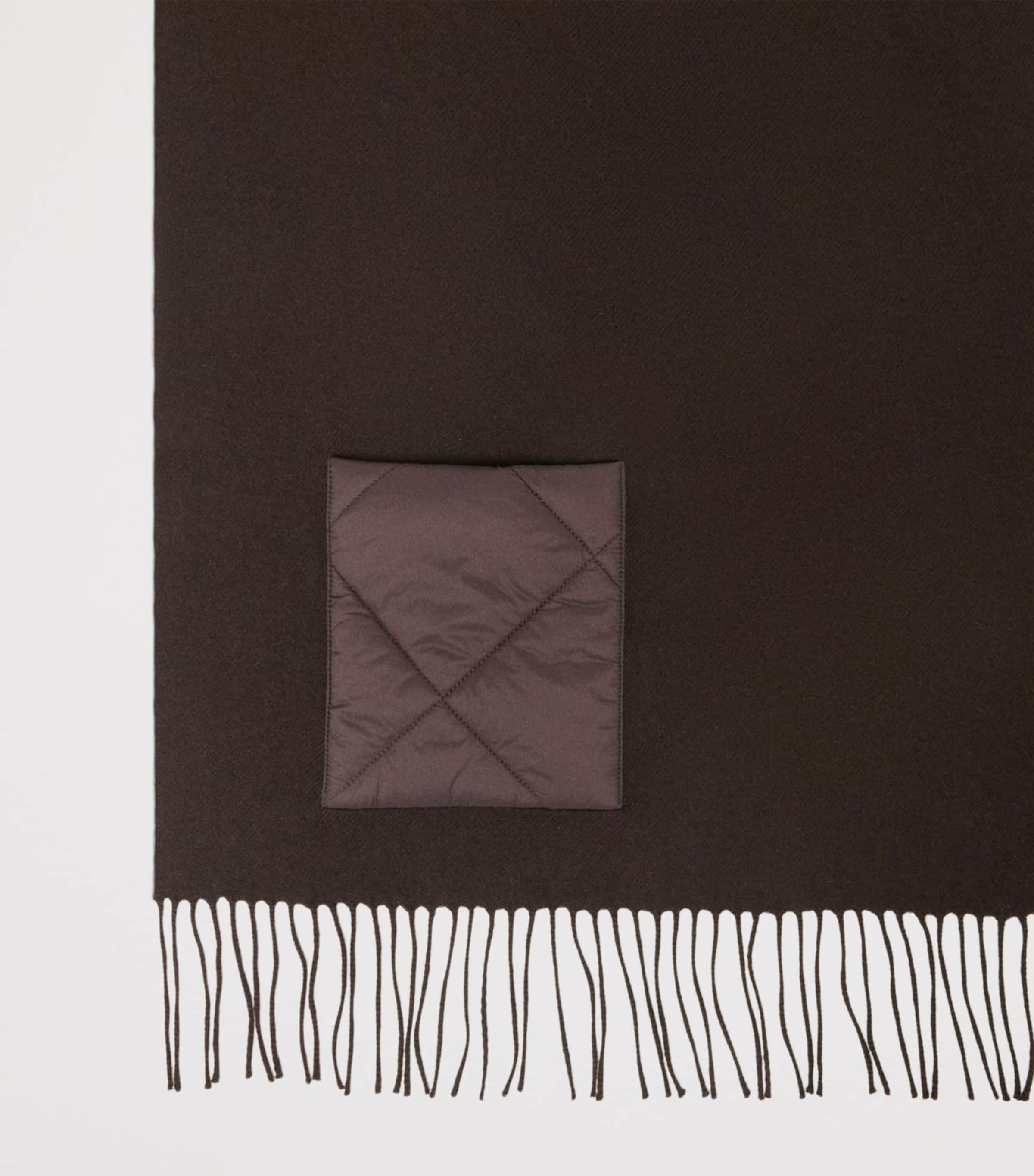 Maje Wool Hooded Scarf Brown Image 8