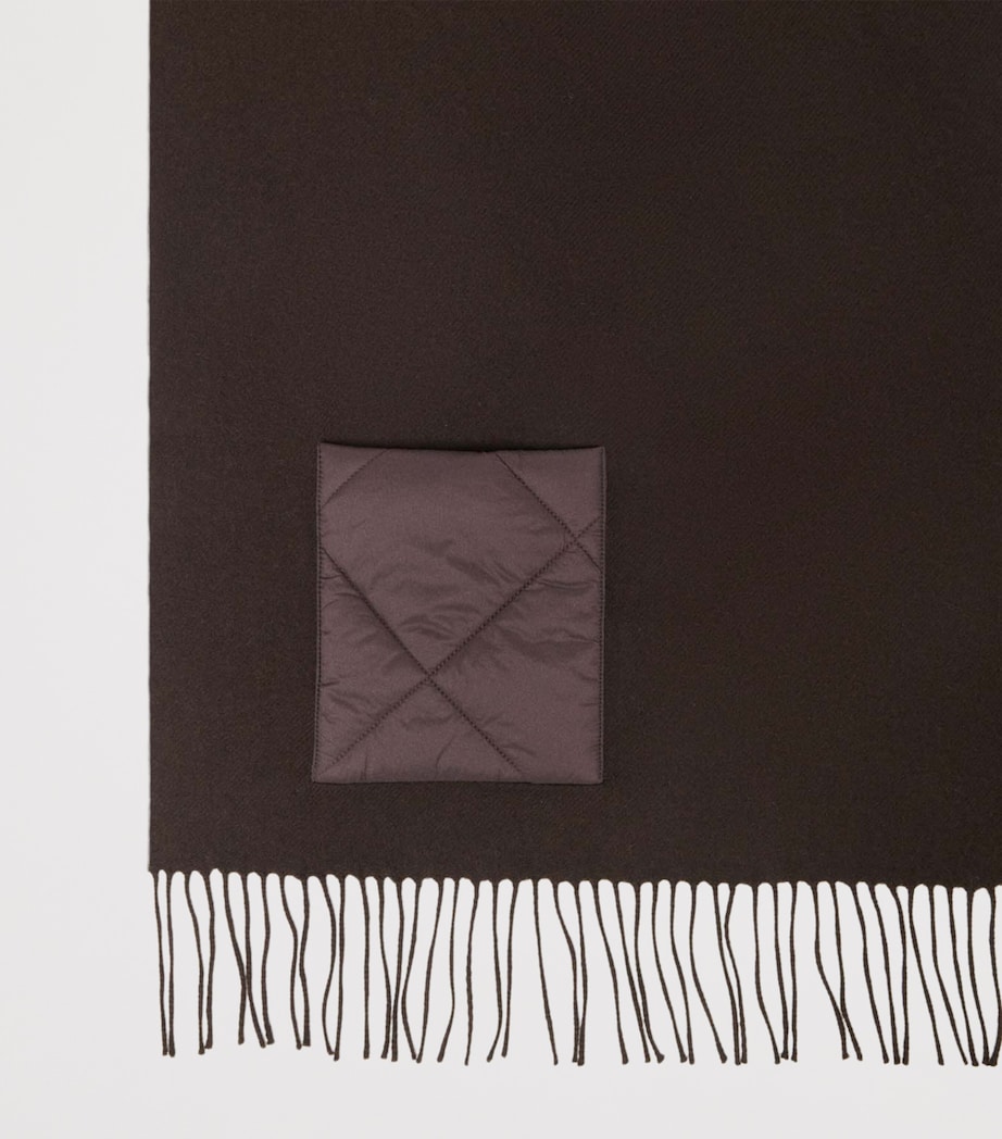 Maje Wool Hooded Scarf Brown Image 8