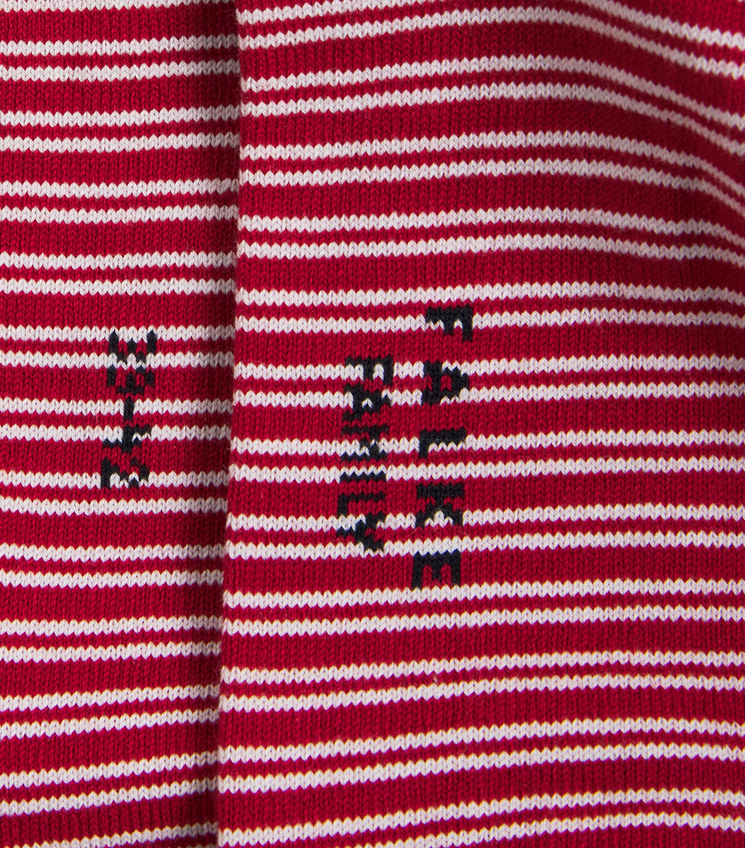 Falke Mens Cotton-Blend Stripe Family Socks Scarlet Image 2