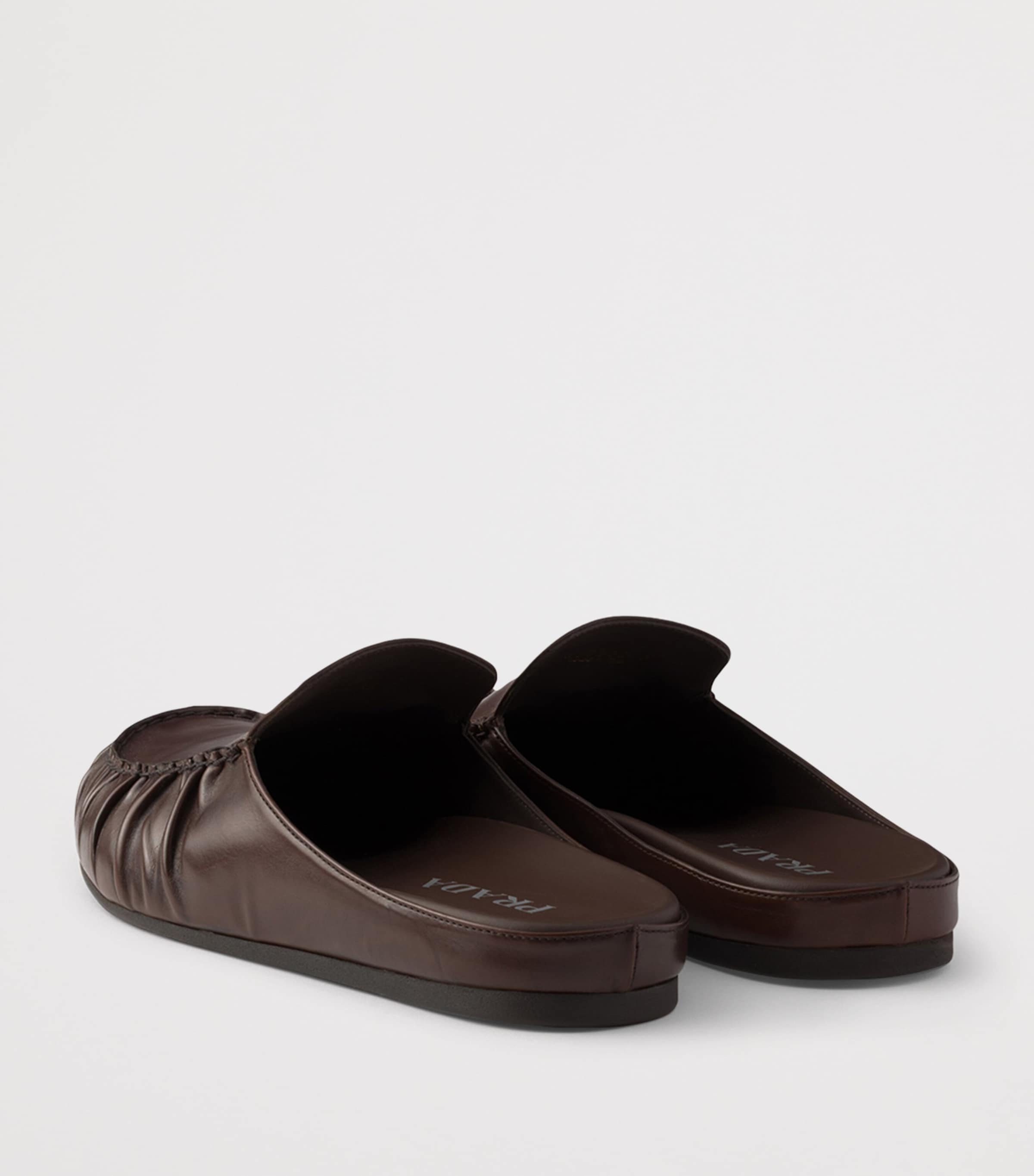 Prada Leather Mules Brown Image 4