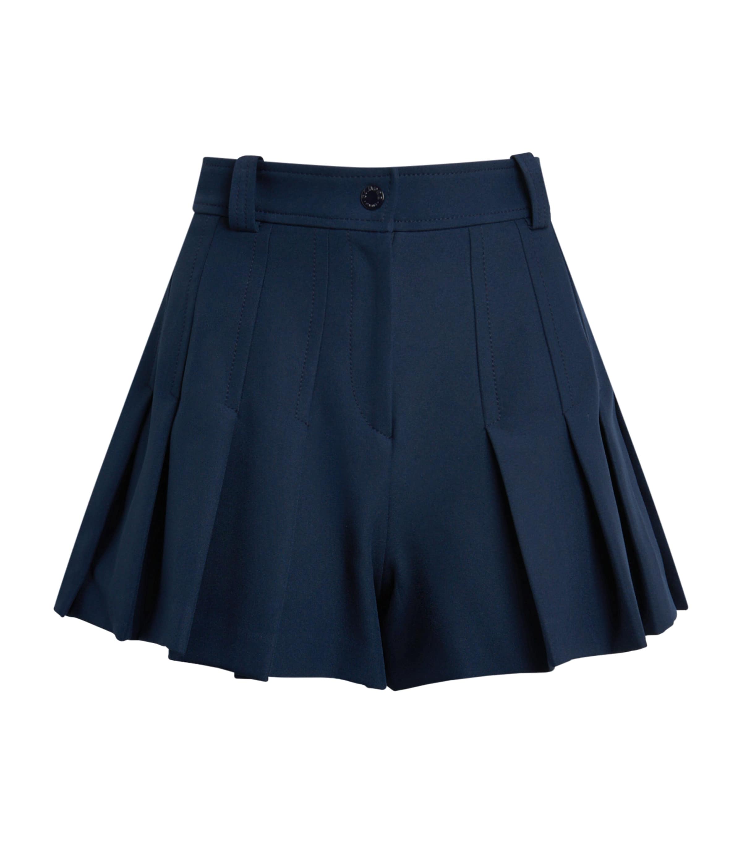 Tailored Pleated Shorts NAVY BLUE Image 1