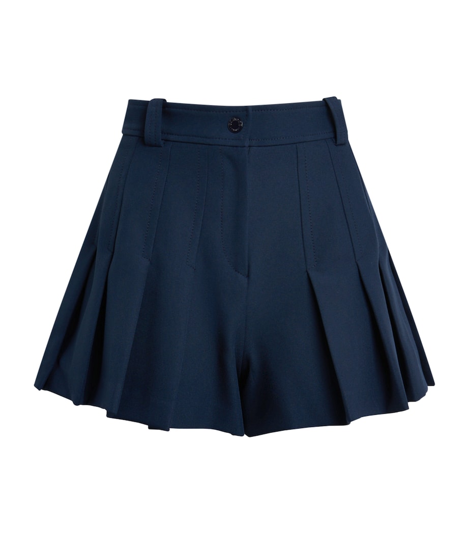 Tailored Pleated Shorts NAVY BLUE Image 1