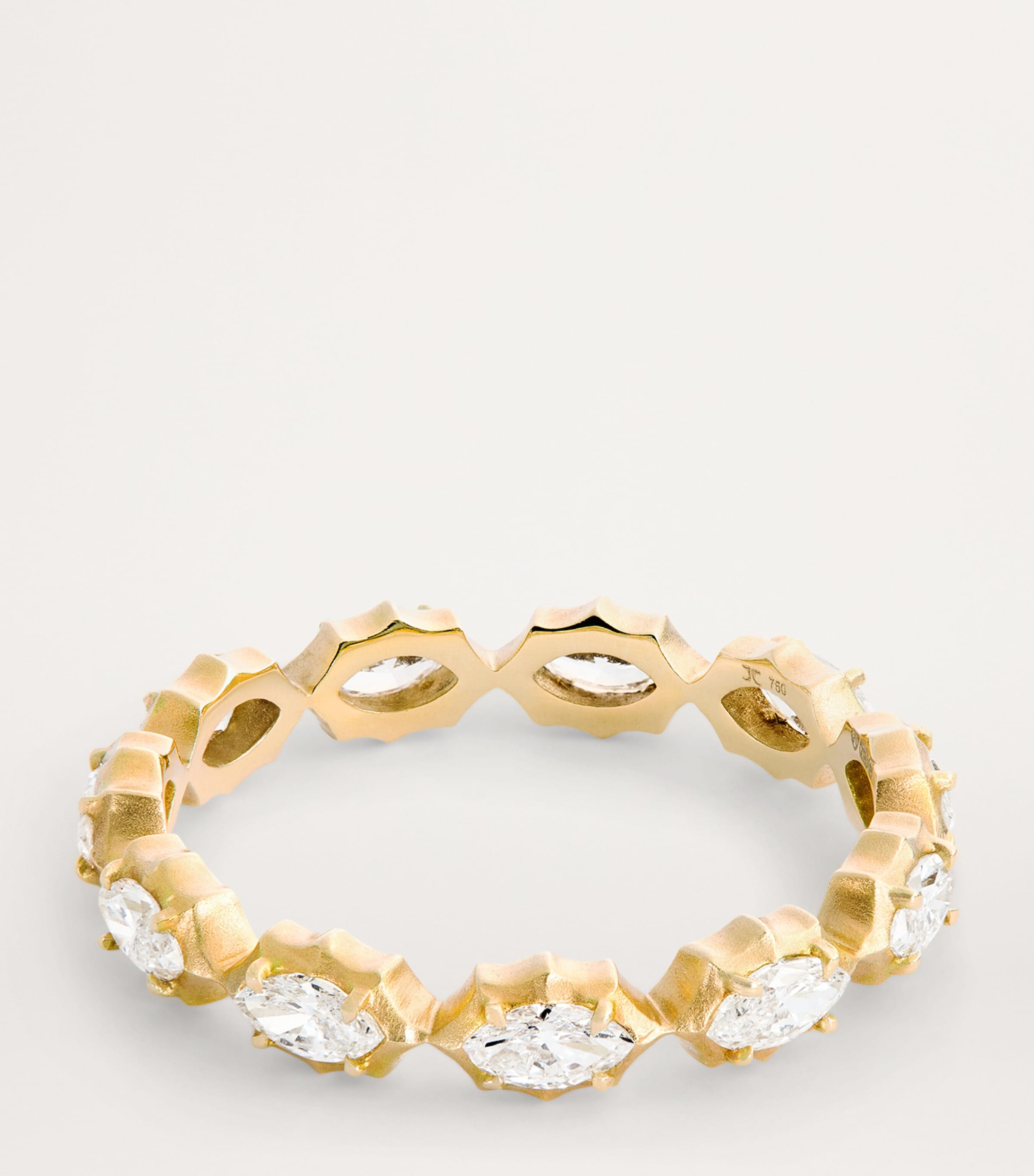 Jade Trau Large Yellow Gold and Diamond Alchemy Maverick Eternity Ring Yellow Gold Image 4