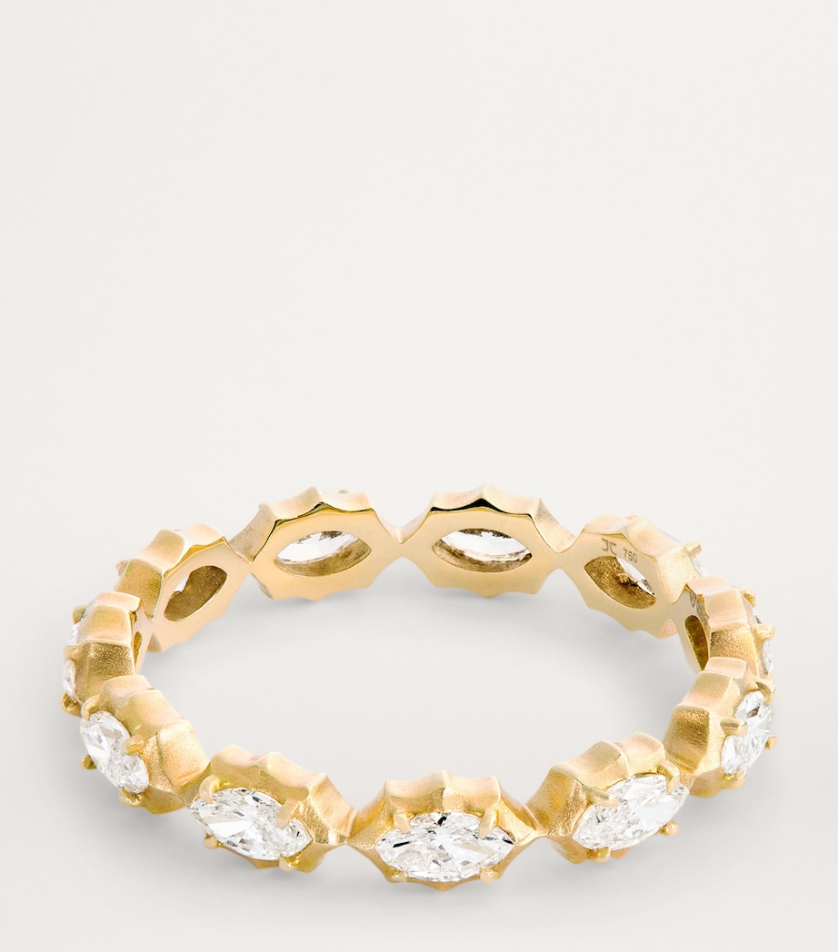 Jade Trau Large Yellow Gold and Diamond Alchemy Maverick Eternity Ring Yellow Gold Image 4