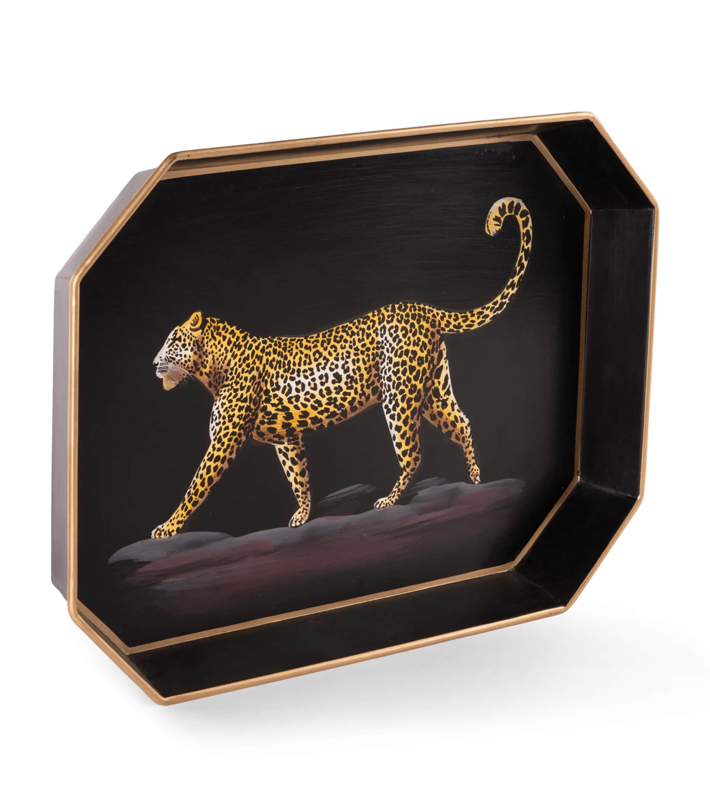 Iron Leopard Tray (43cm x 30cm) BLACK Image 2