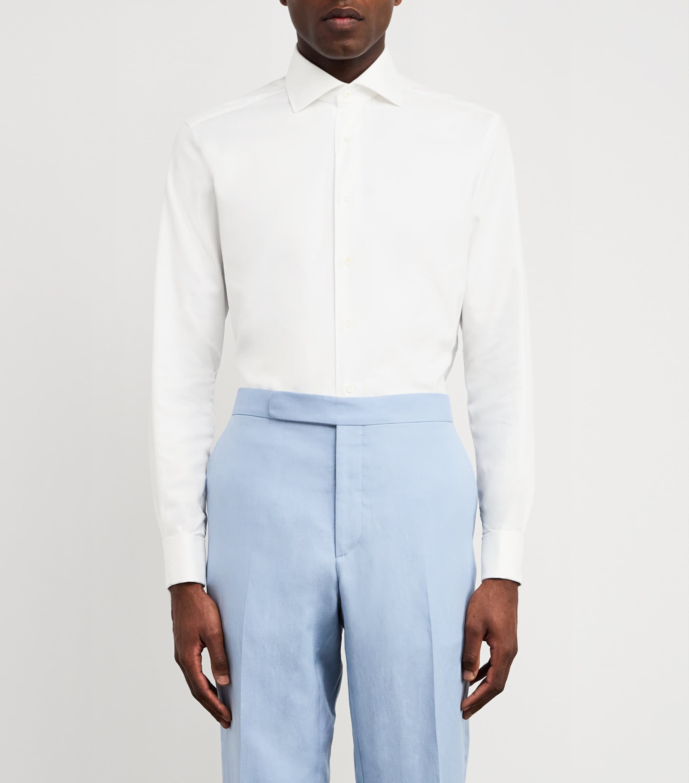 Herringbone Twill Shirt 081 WHITE PRINT Image 3