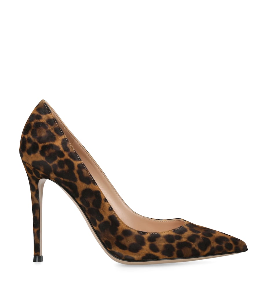 Suede Leopard Gianvito Pumps 105 BROWN/OTH Image 1