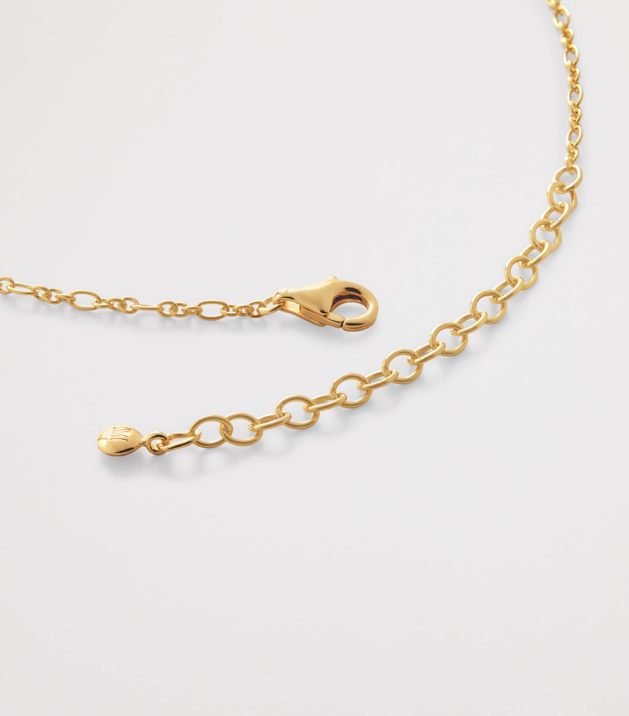 Monica Vinader Medium Gold Vermeil and Diamond Necklace Gold Vermeil Image 3