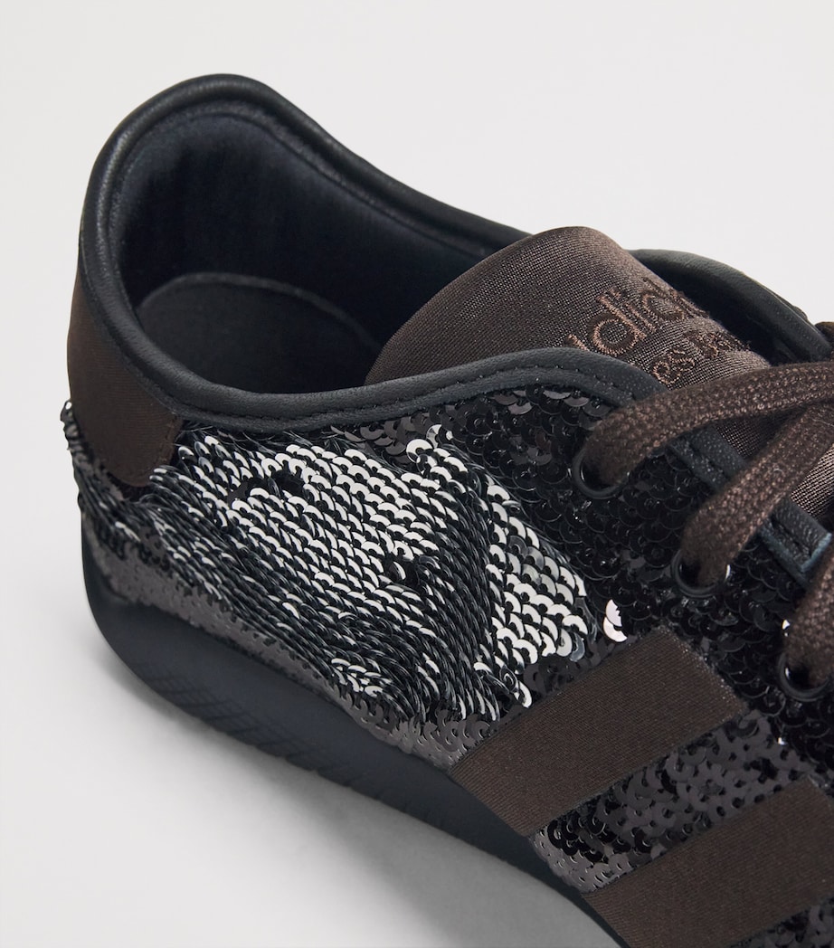 x Wales Bonner Sequinned Karintha Sneakers BLACK/SILVER/BROWN Image 7