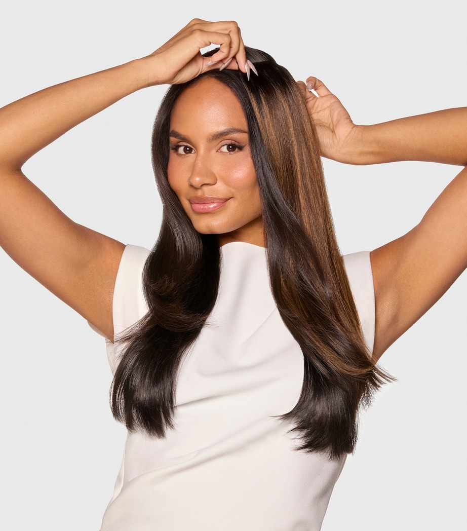 Beauty Works x Huda BARELY THERE Mix & Match Duo Clip-In Hair Extensions (20") ICED BLONDE Image 4